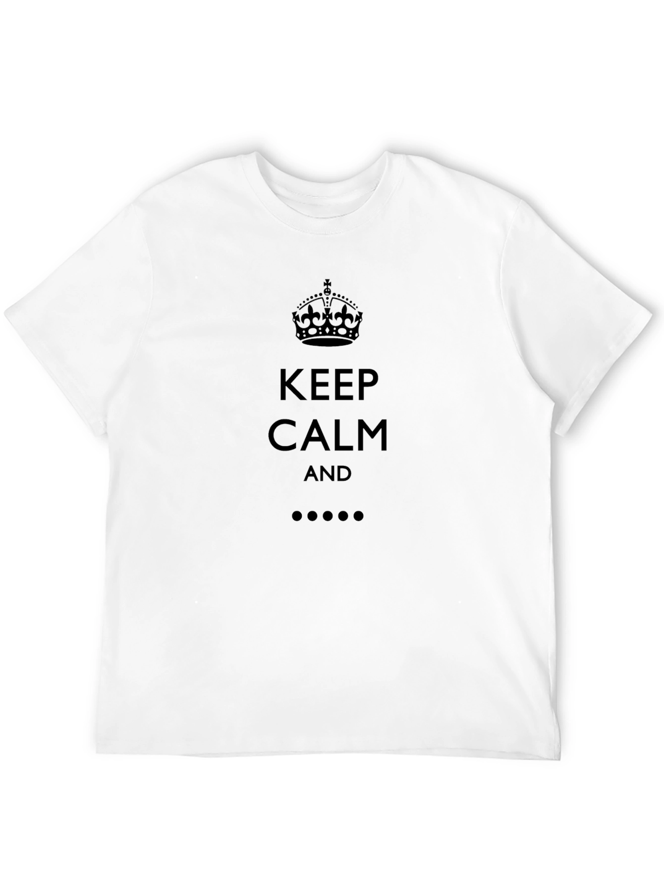 Keep Calm Graphic Tee - Black Cotton T-Shirt