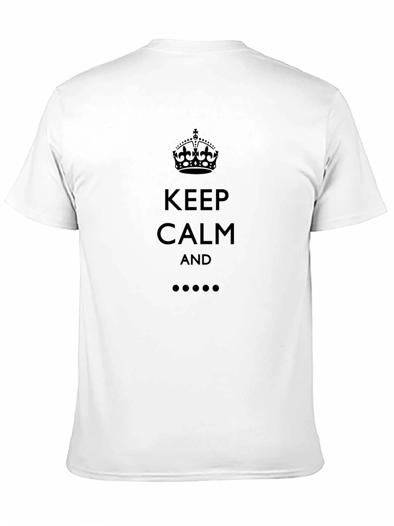 Keep Calm Graphic Tee - Black Cotton T-Shirt