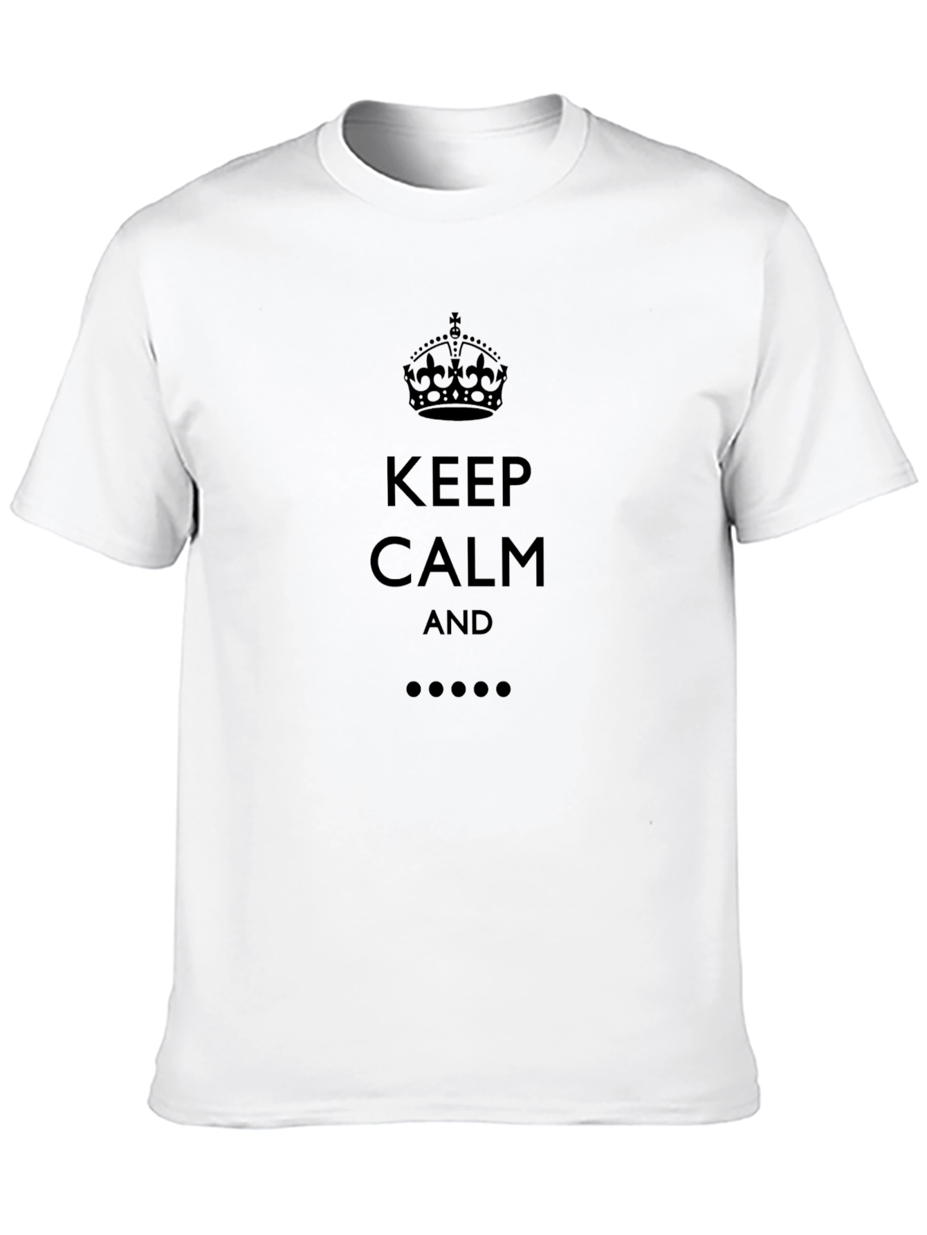 Keep Calm Graphic Tee - Black Cotton T-Shirt