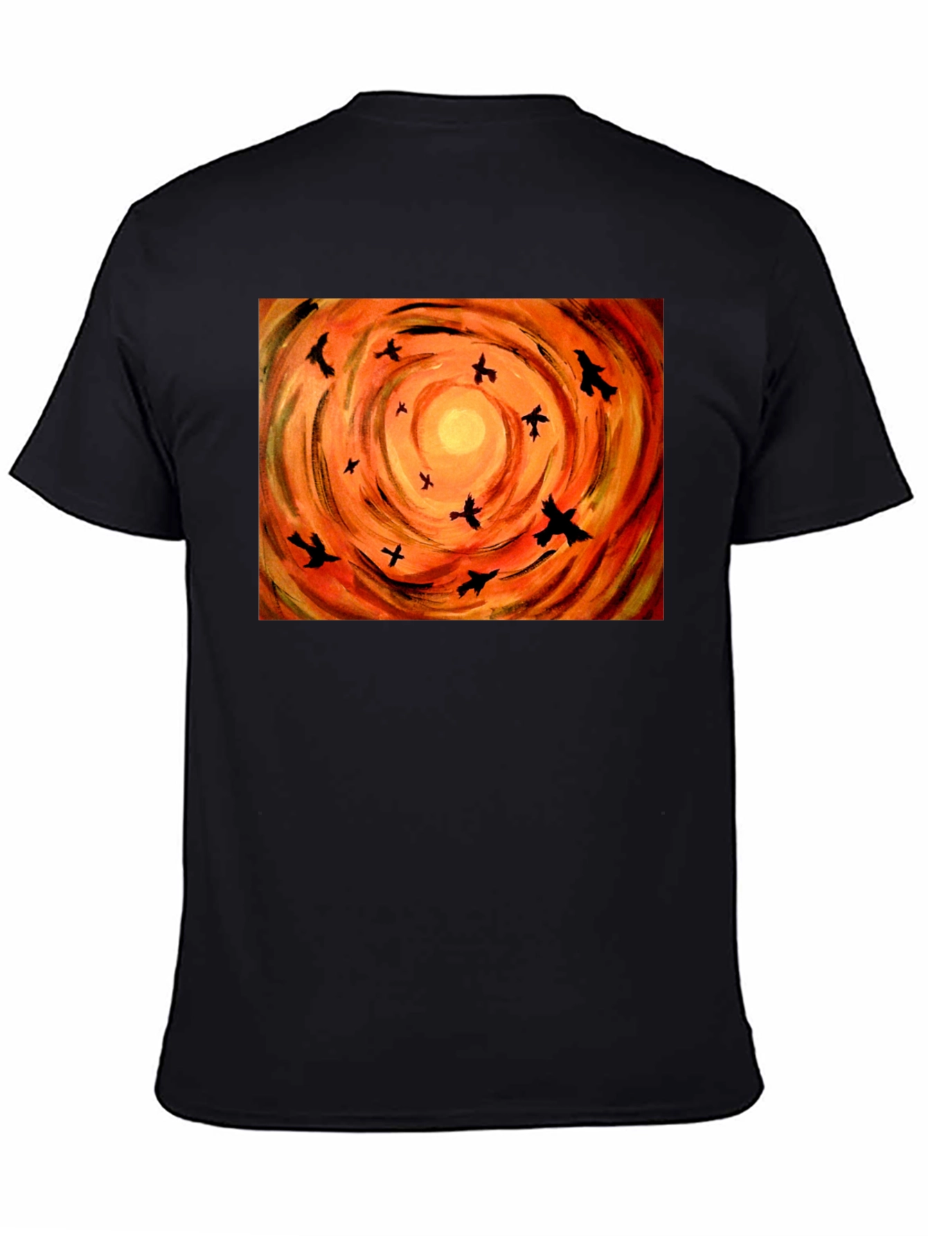 Orange Sky Birds Graphic Tee