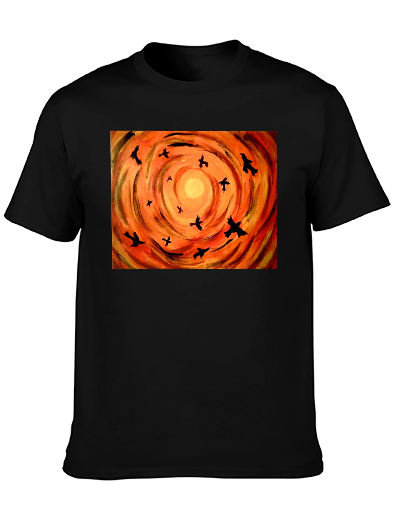 Orange Sky Birds Graphic Tee