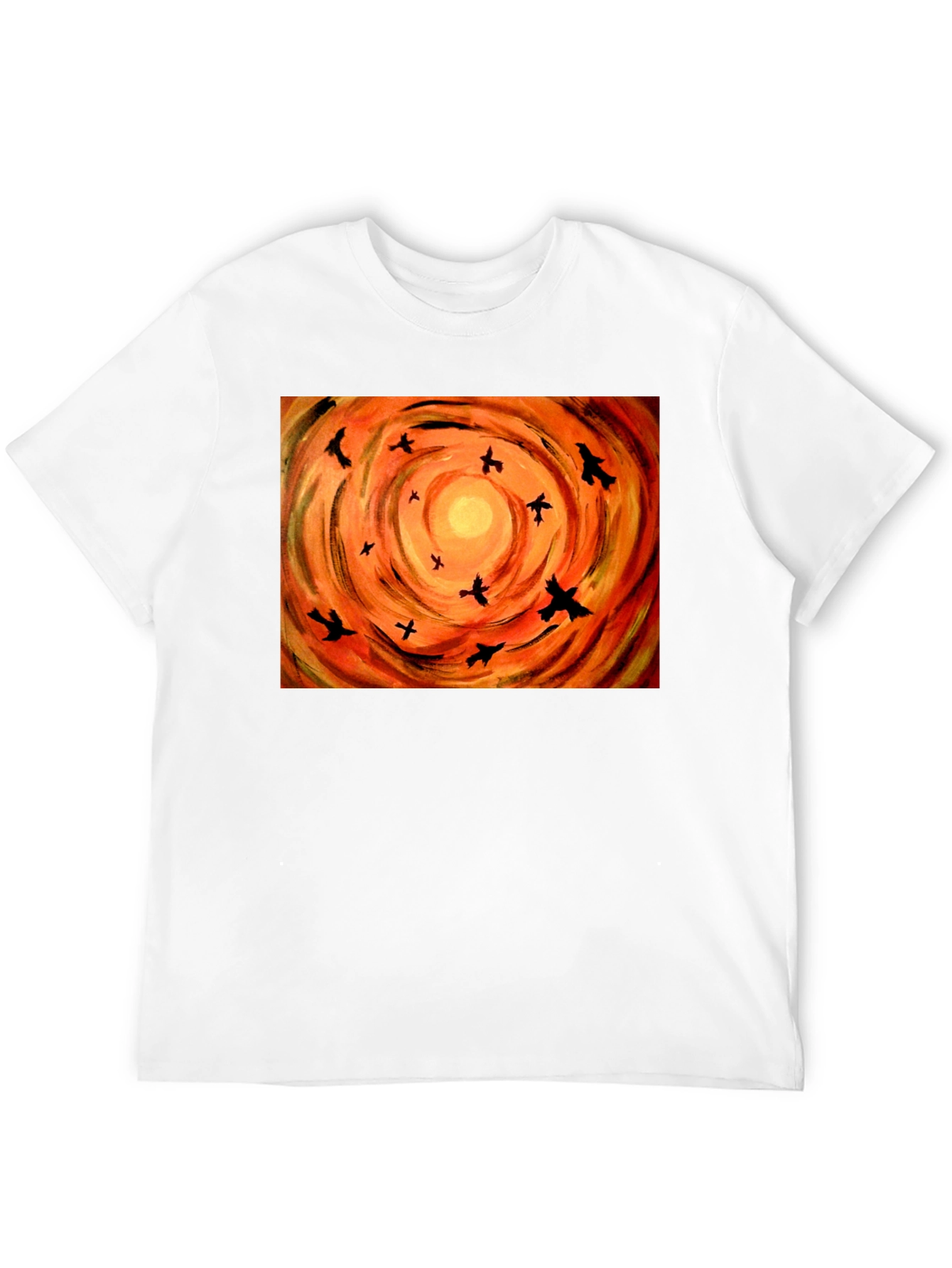 Orange Sky Birds Graphic Tee