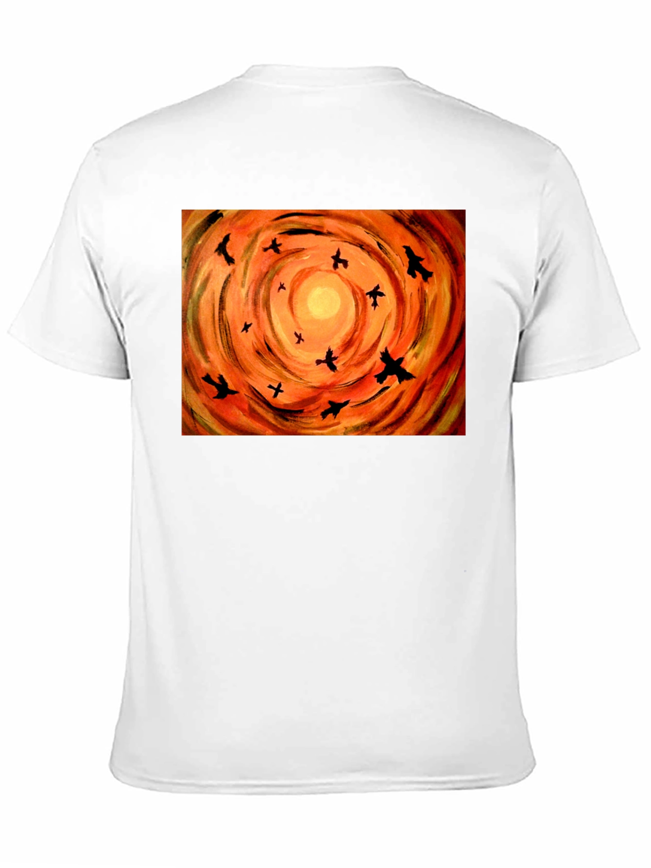 Orange Sky Birds Graphic Tee