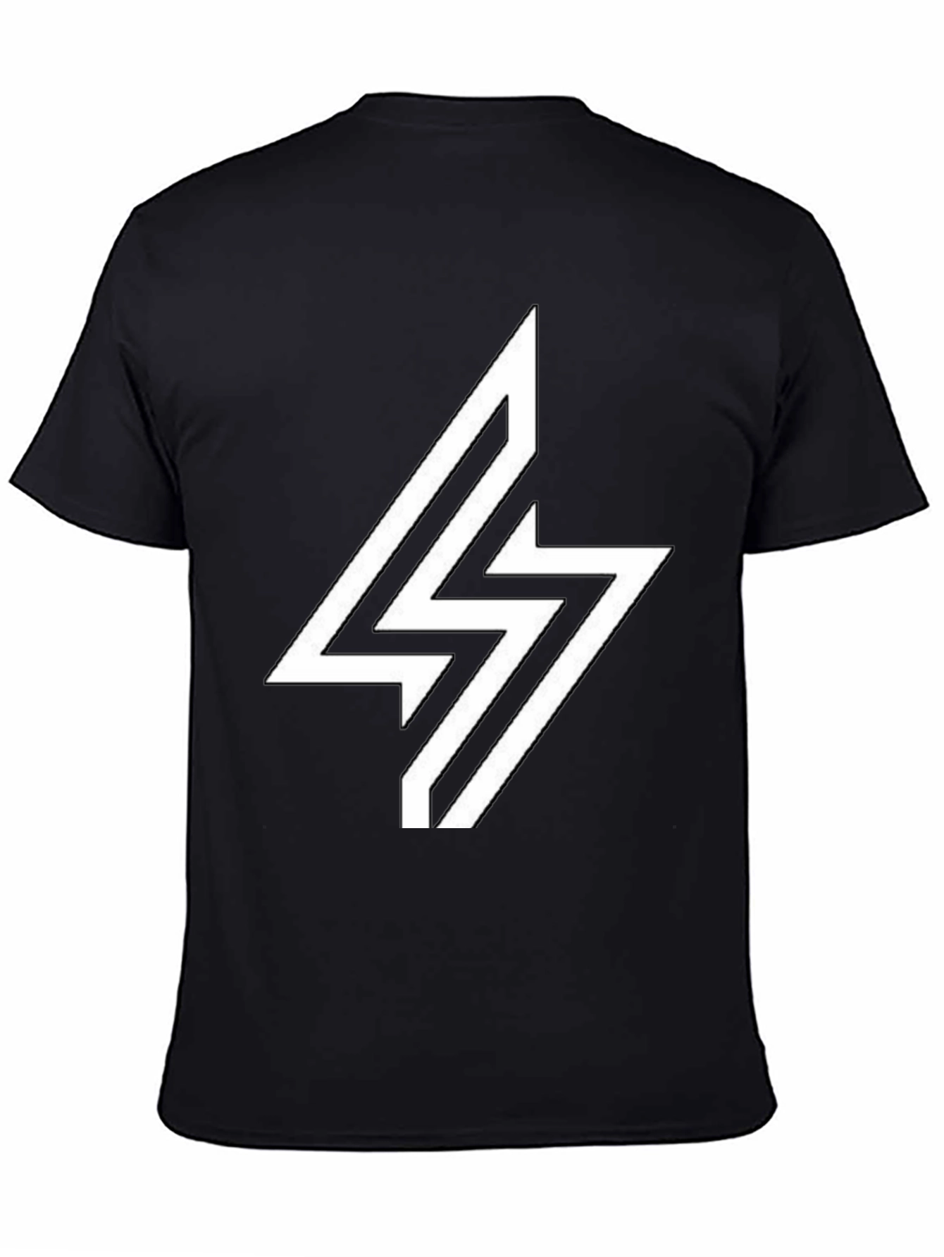 Lightning Bolt Graphic Tee - Modern Black T-Shirt