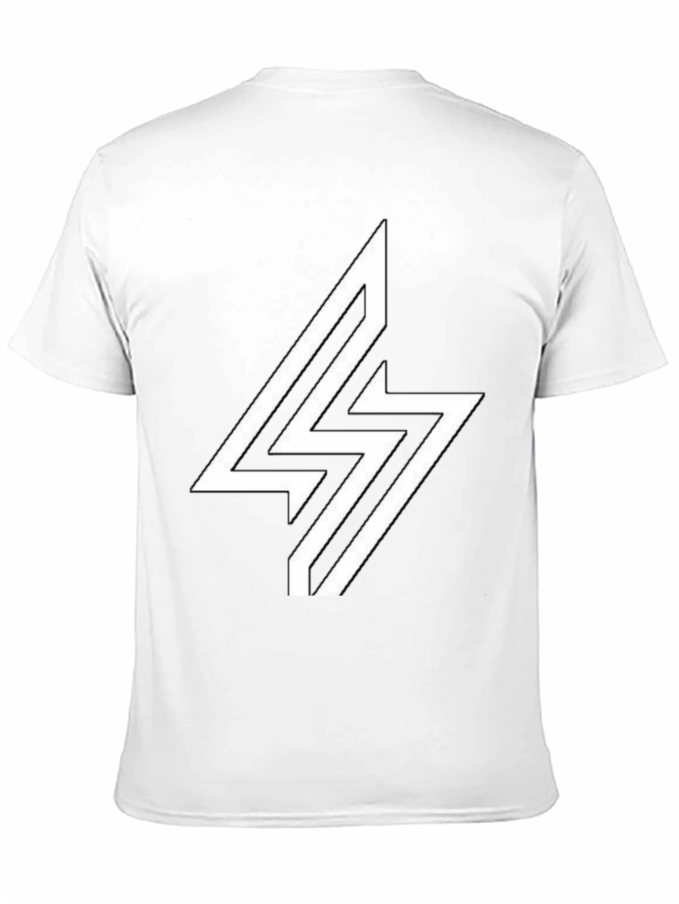 Lightning Bolt Graphic Tee - Modern Black T-Shirt