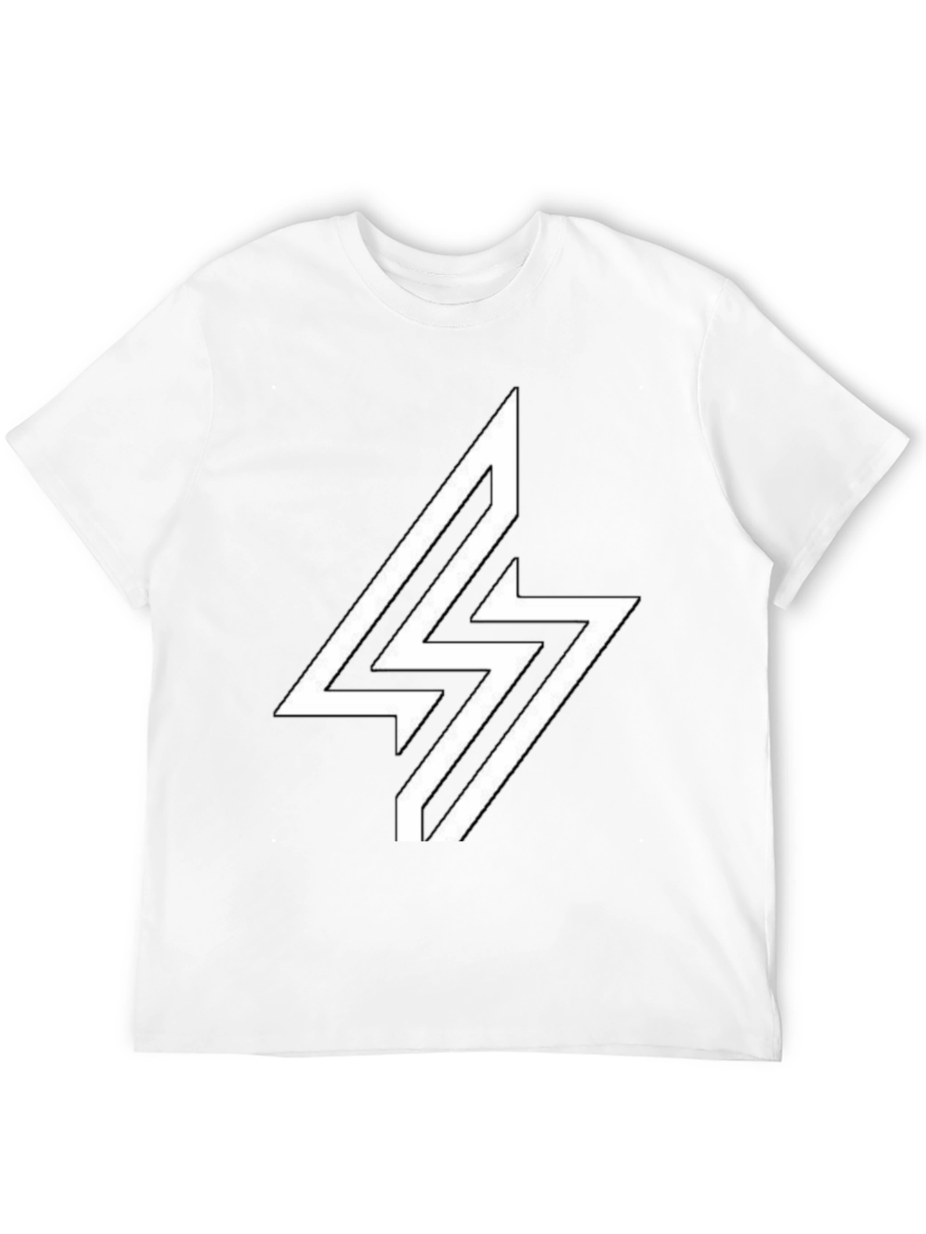 Lightning Bolt Graphic Tee - Modern Black T-Shirt
