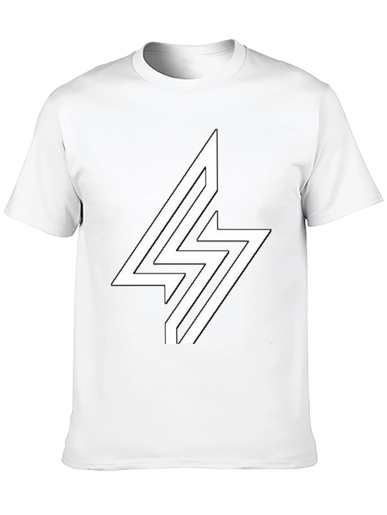 Lightning Bolt Graphic Tee - Modern Black T-Shirt