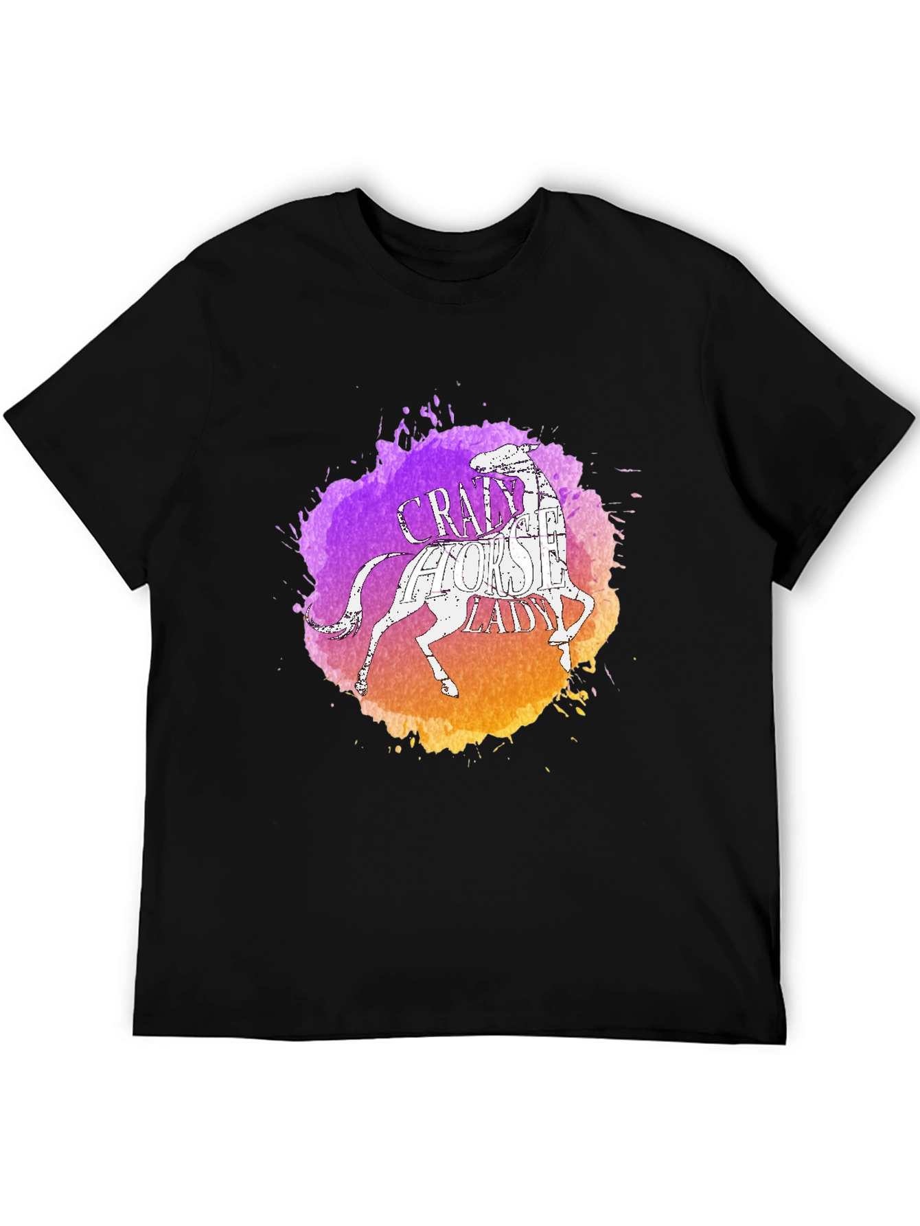 Crazy Horse Lady Graphic Tee - Black