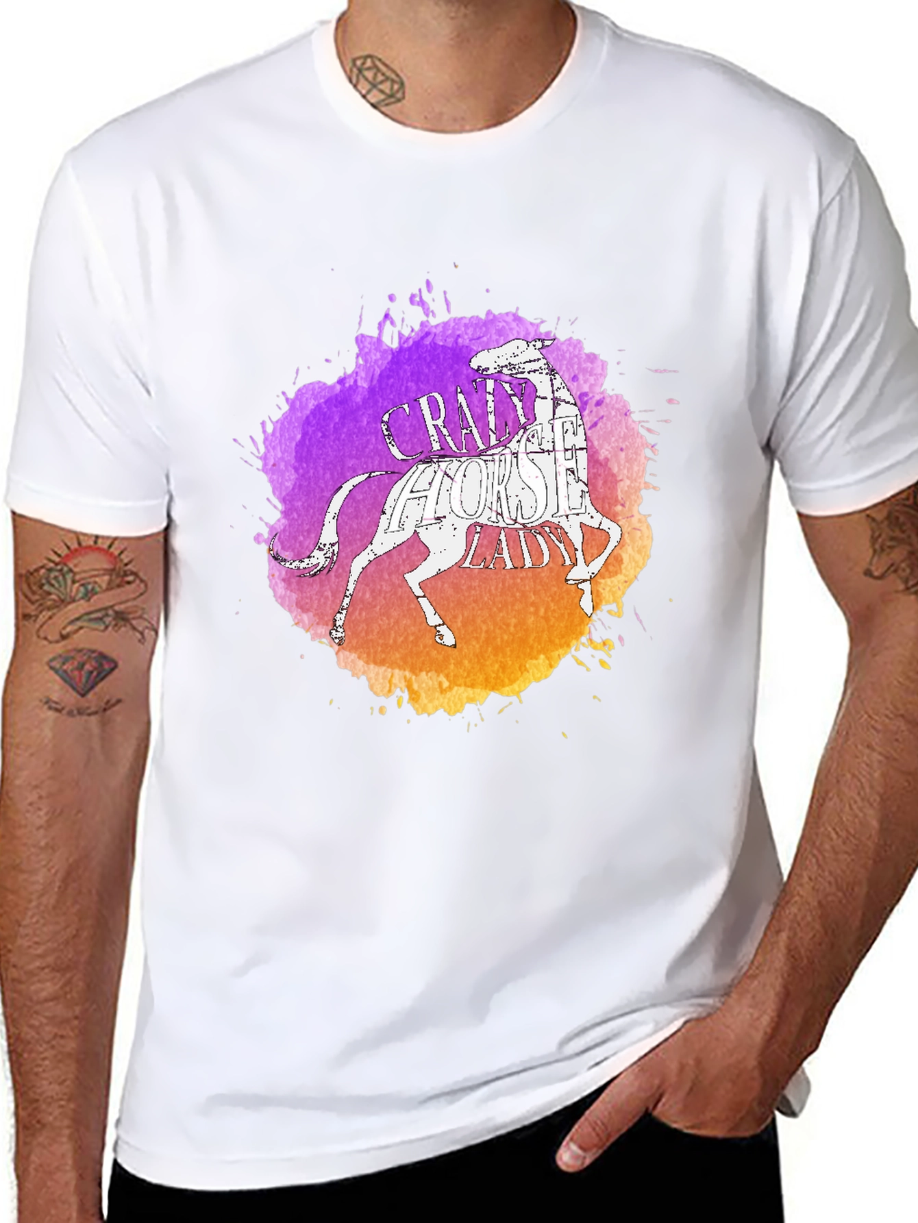 Crazy Horse Lady Graphic Tee - Black