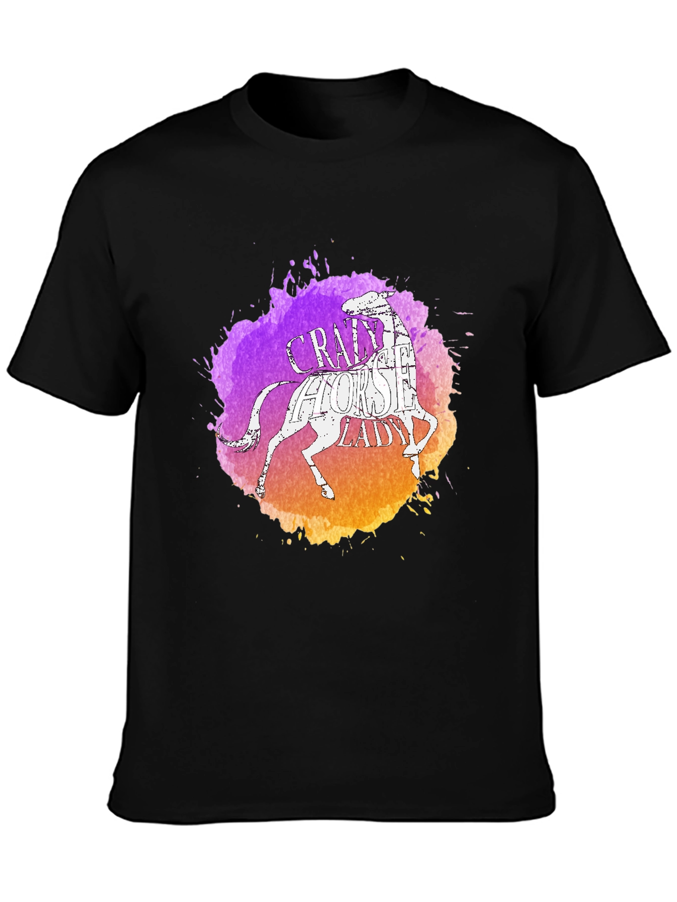 Crazy Horse Lady Graphic Tee - Black