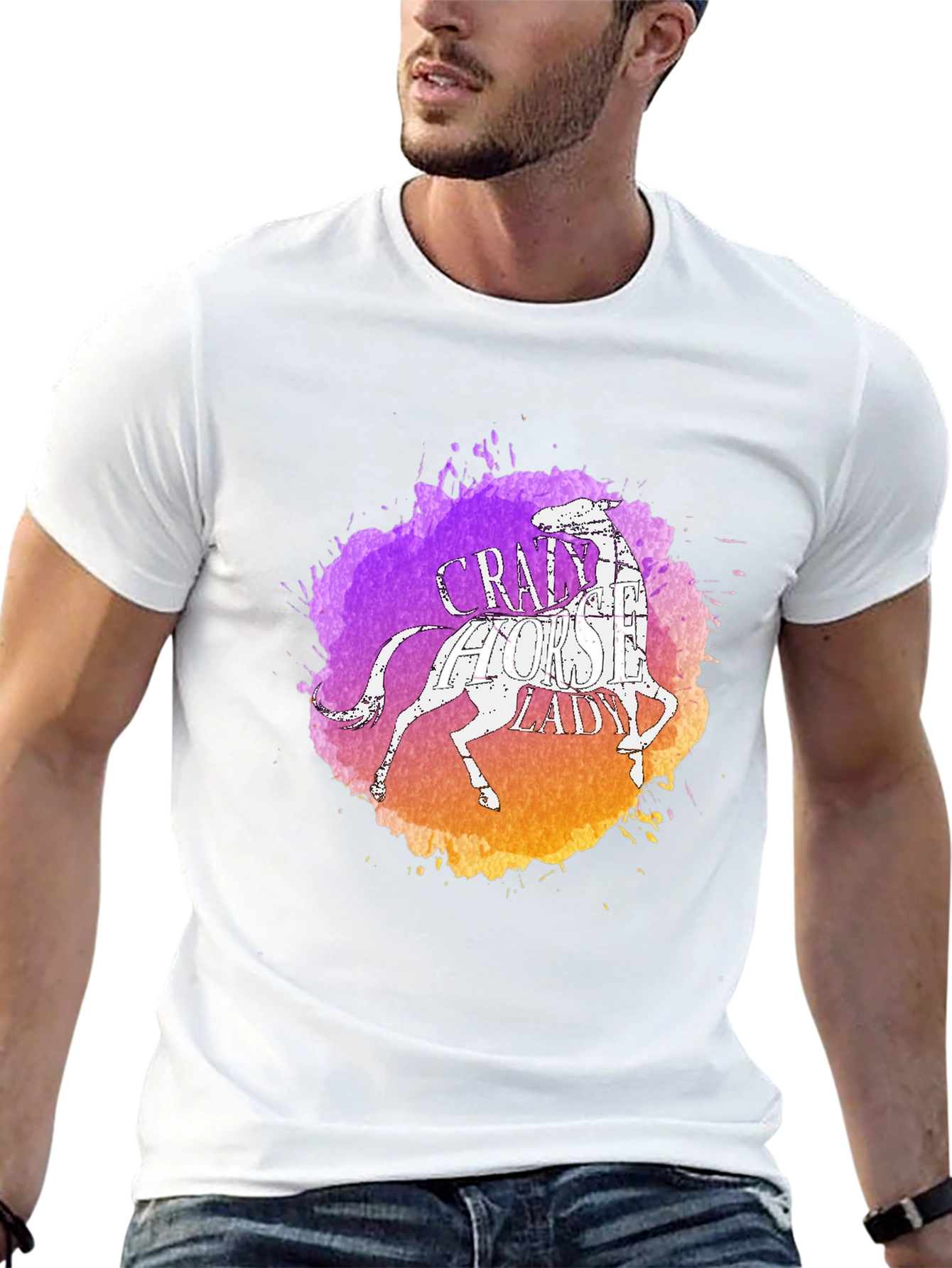 Crazy Horse Lady Graphic Tee - Black