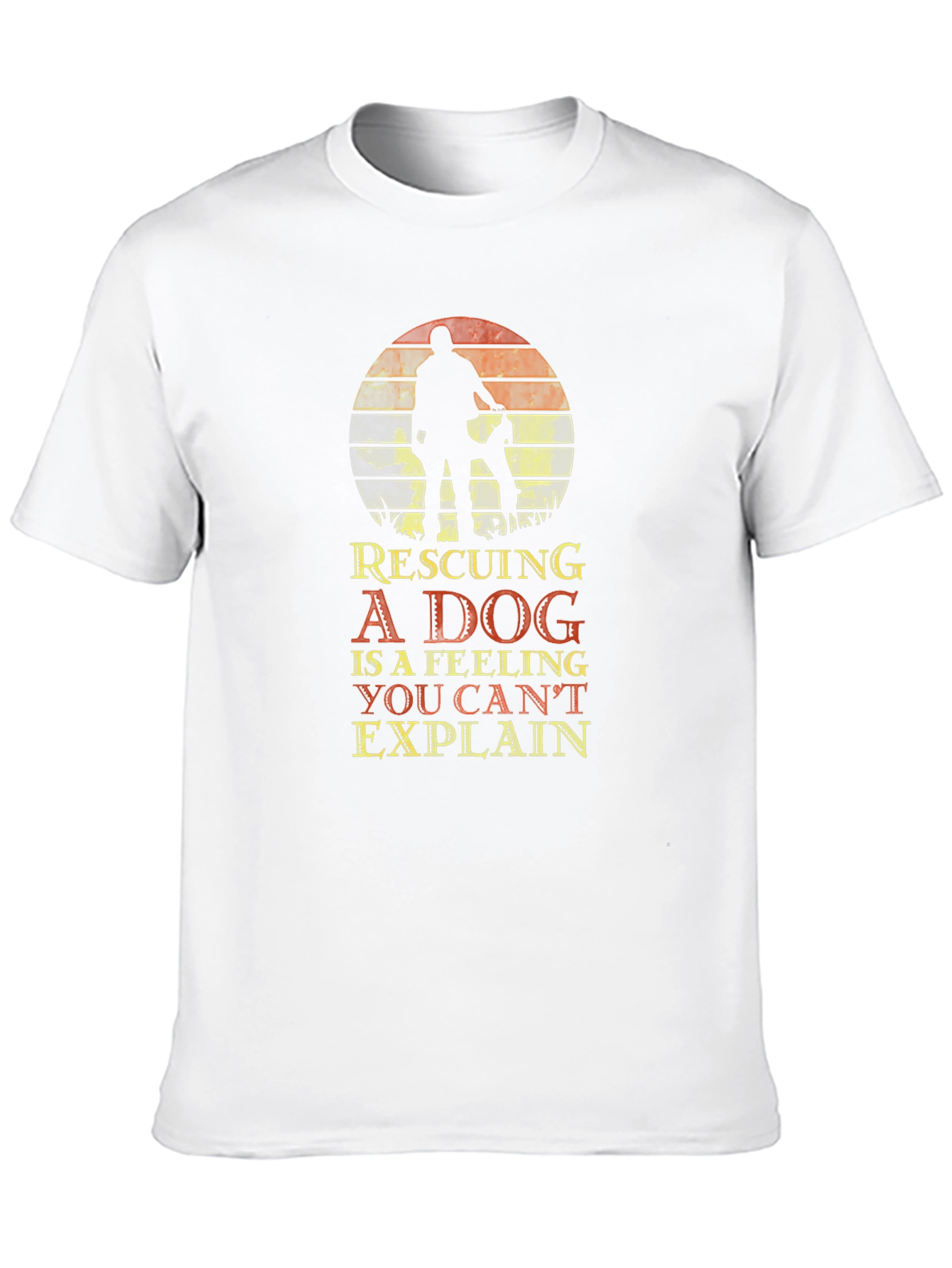 Rescuing a Dog Graphic Tee Unisex Black T-Shirt