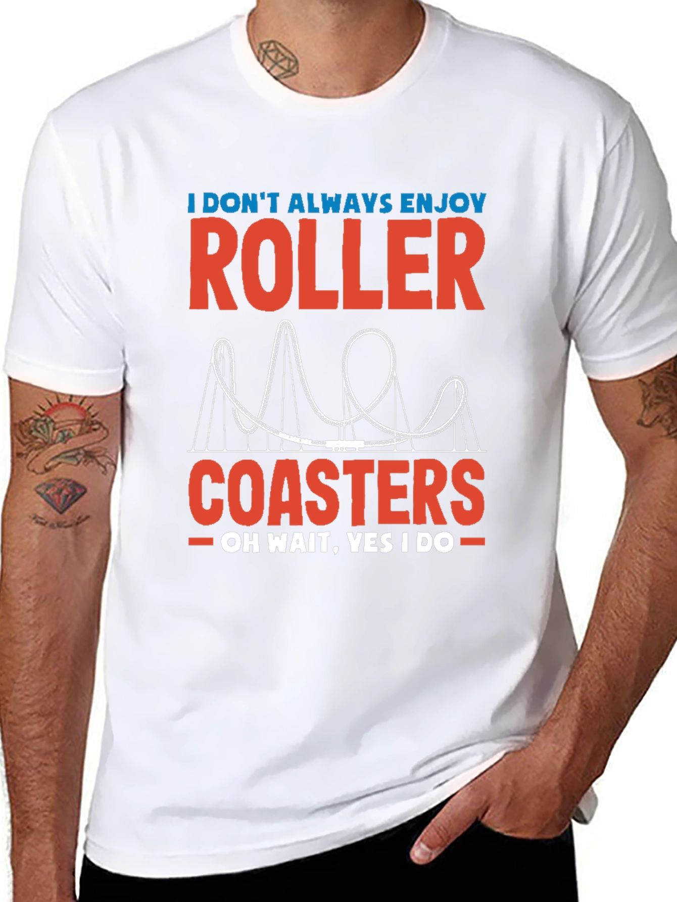 Roller Coaster Graphic Tee - Enjoy the Ride!