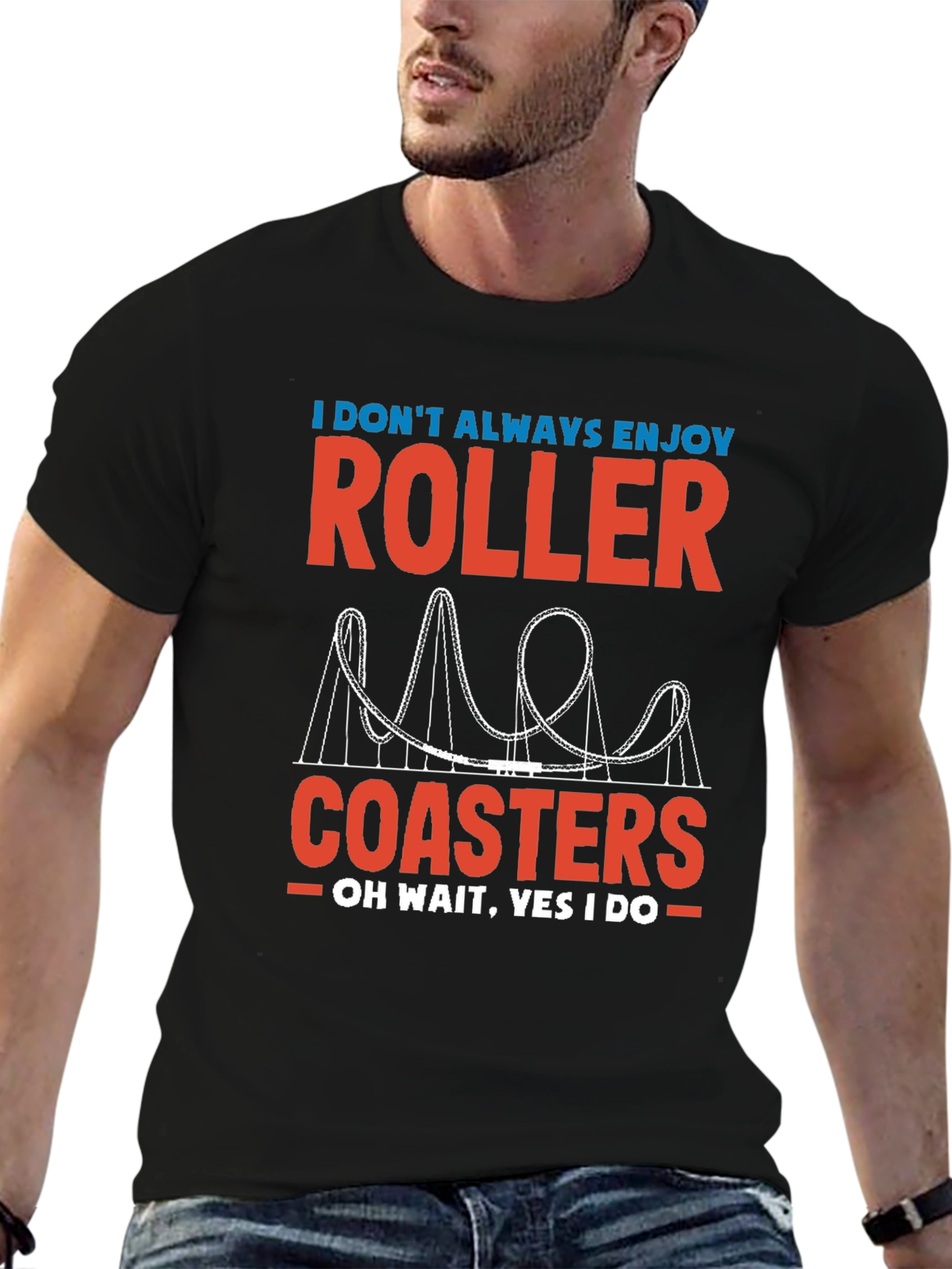 Roller Coaster Graphic Tee - Enjoy the Ride!