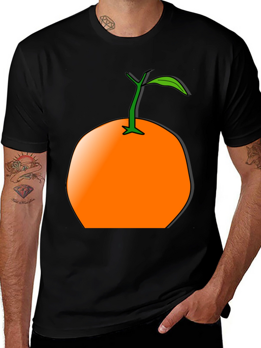 Orange Fruit Graphic T-Shirt - Casual Wear