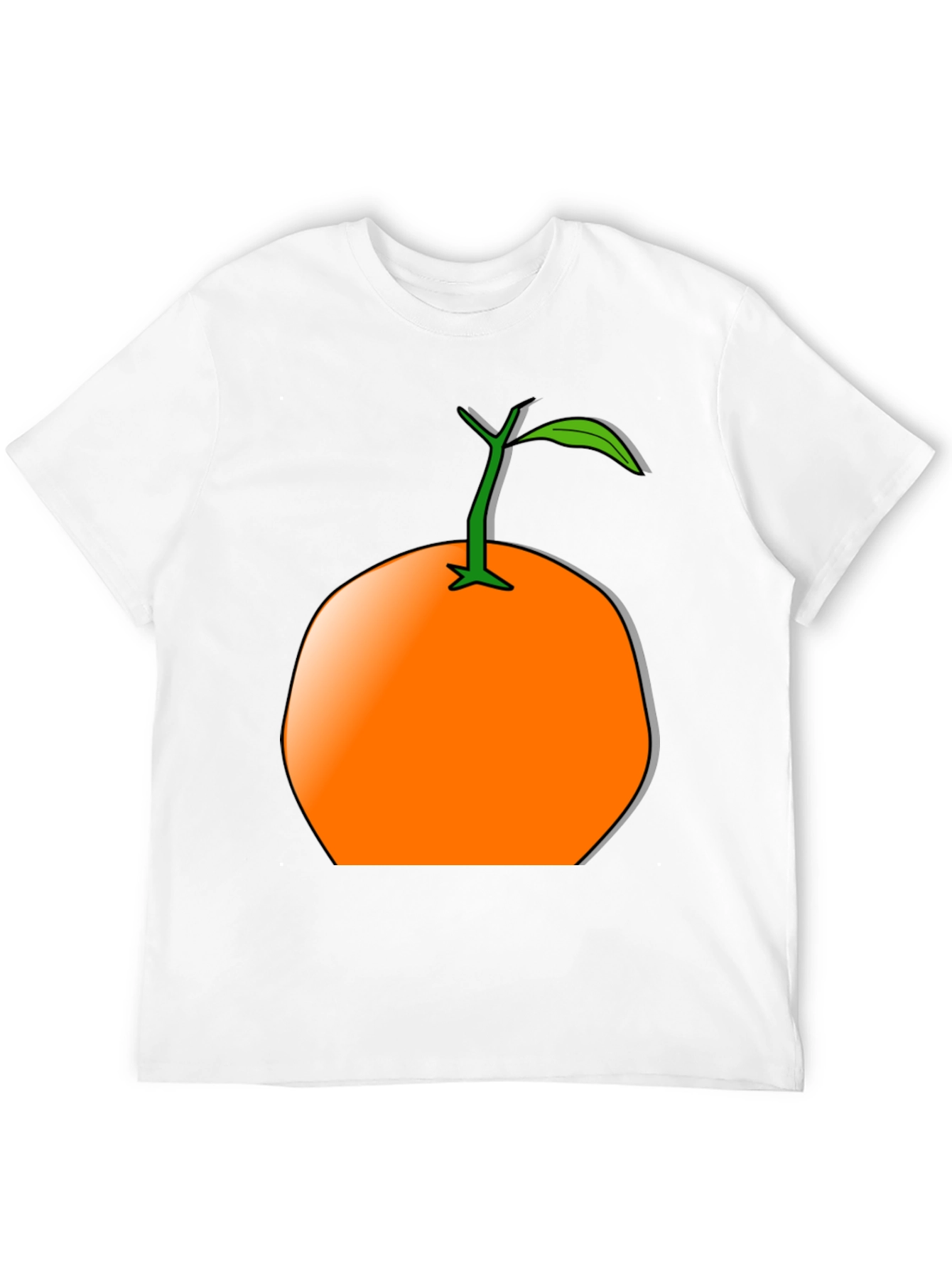 Orange Fruit Graphic T-Shirt - Casual Wear