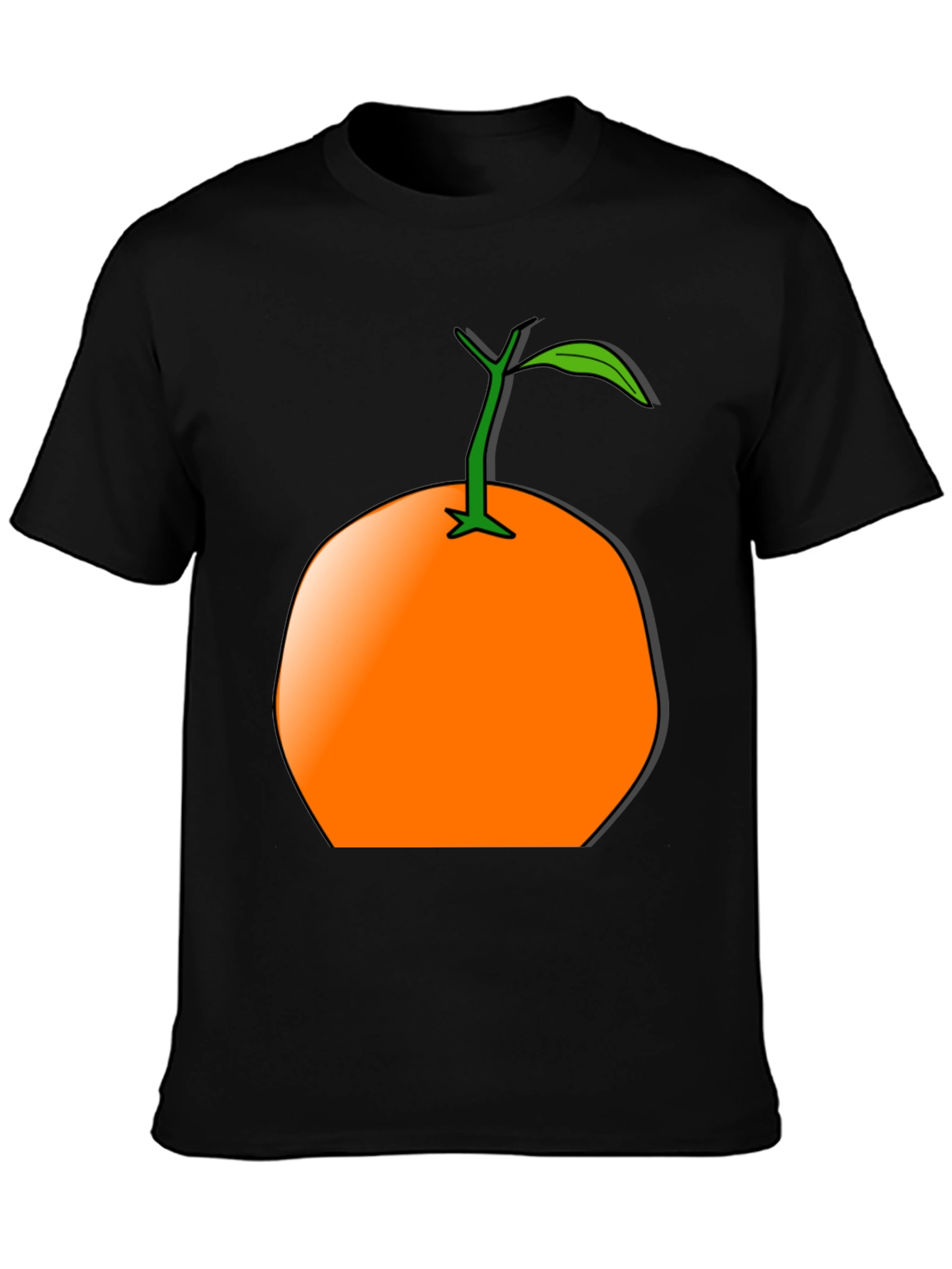 Orange Fruit Graphic T-Shirt - Casual Wear