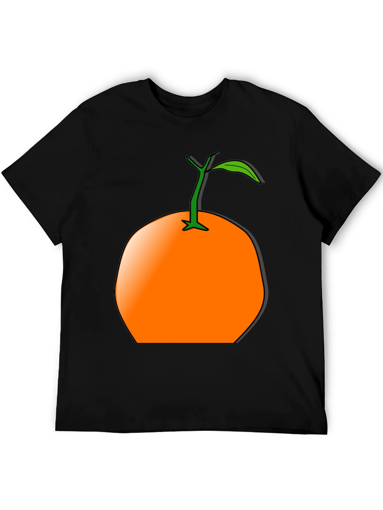 Orange Fruit Graphic T-Shirt - Casual Wear