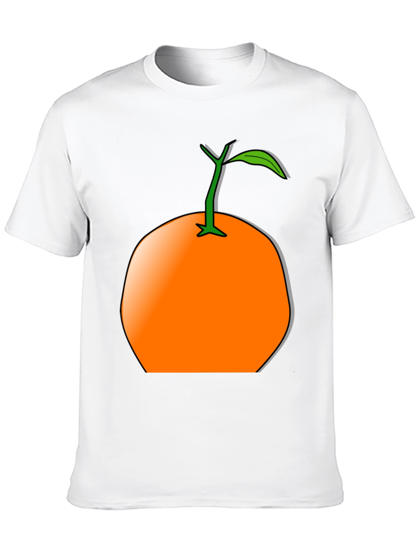 Orange Fruit Graphic T-Shirt - Casual Wear