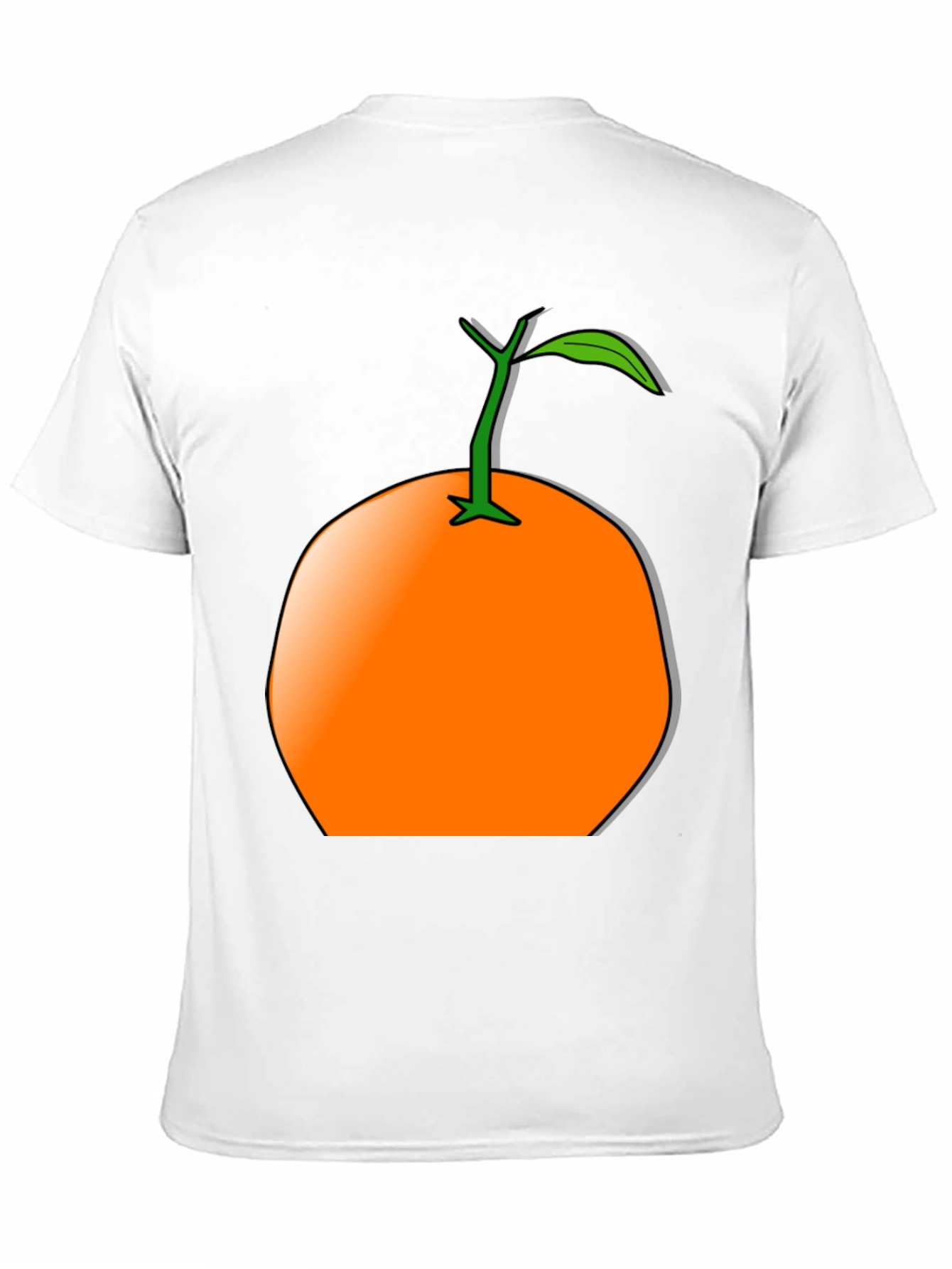 Orange Fruit Graphic T-Shirt - Casual Wear