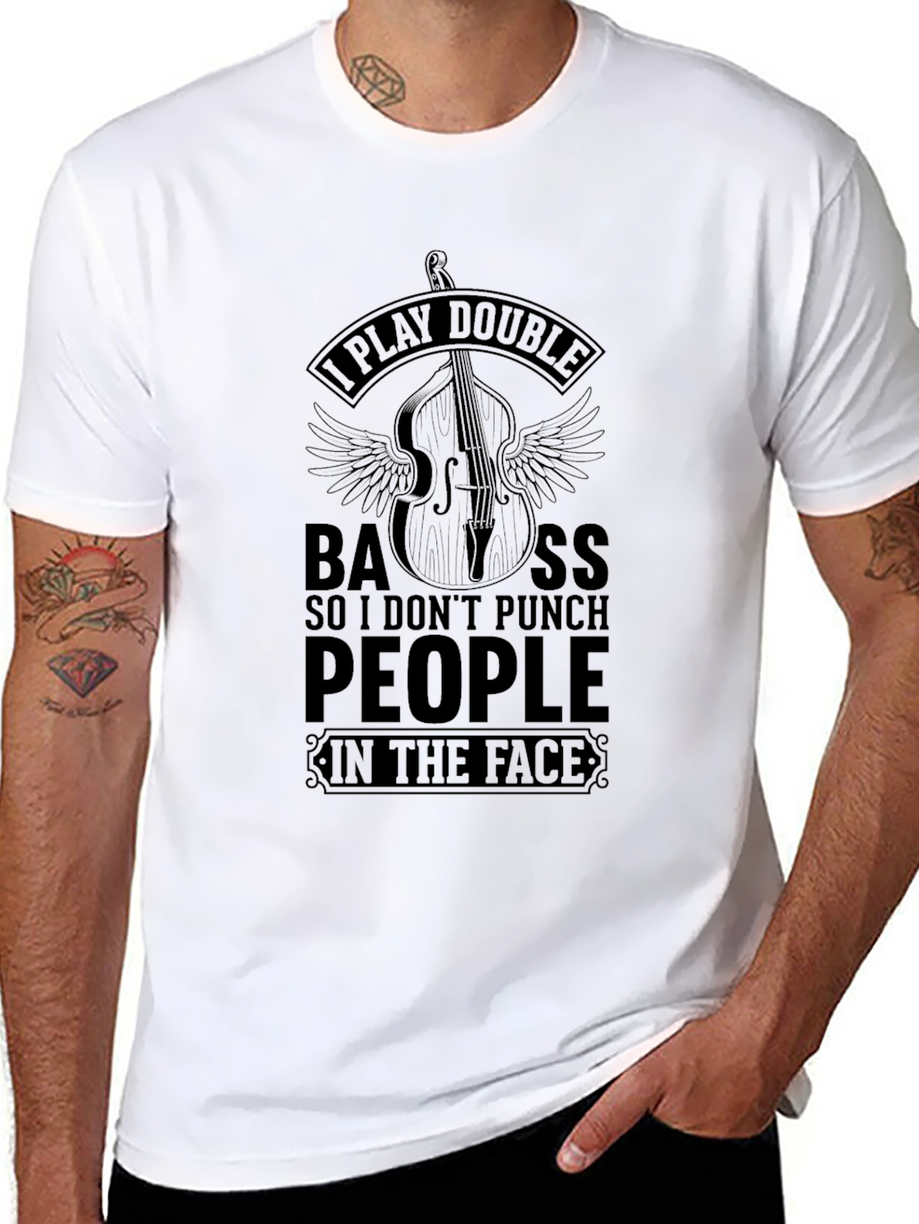Double Bass Player Humor Graphic Tee