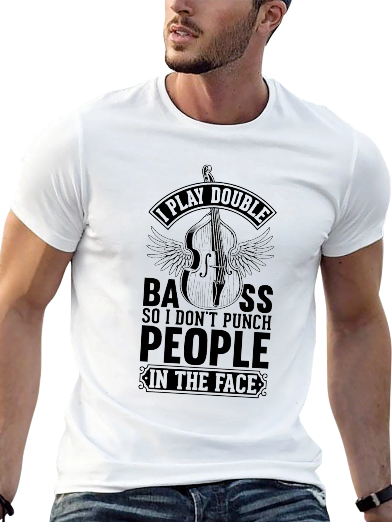 Double Bass Player Humor Graphic Tee