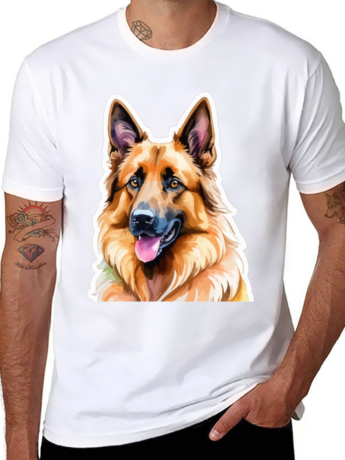 German Shepherd Graphic Tee - Dog Lovers Shirt