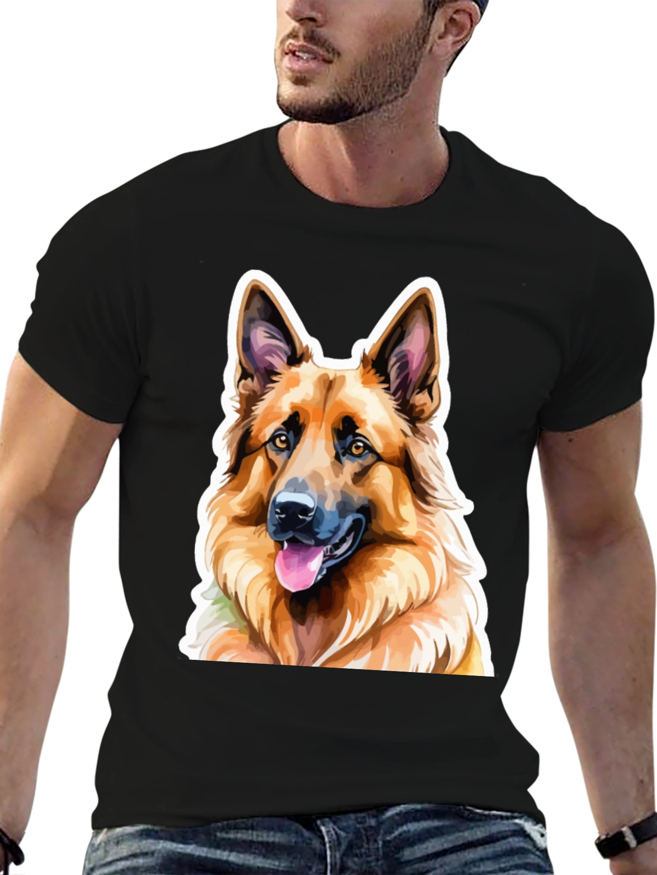 German Shepherd Graphic Tee - Dog Lovers Shirt