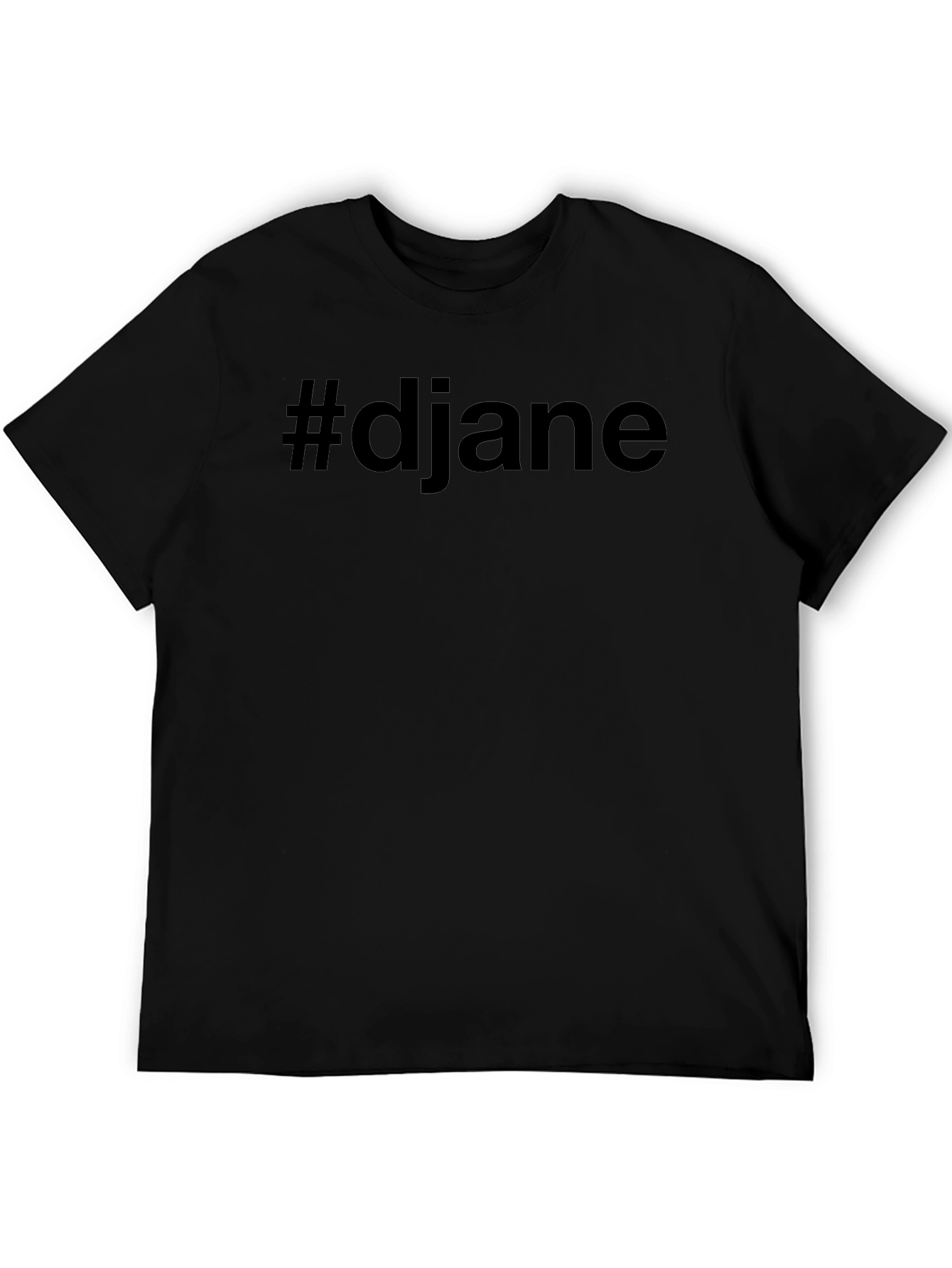 #djane Black Crew Neck T-Shirt - Stylish & Comfy