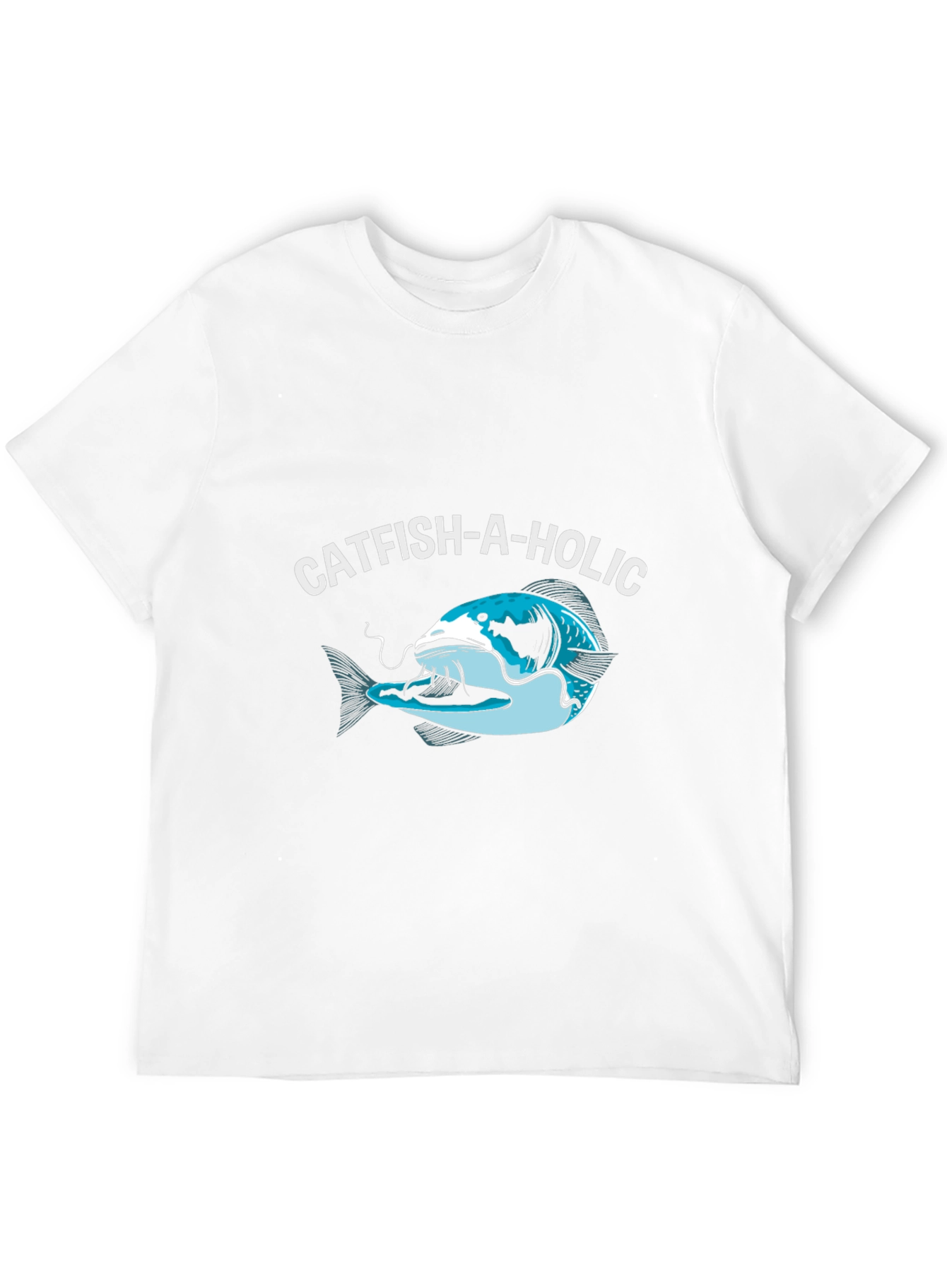 Catfish-A-Holic Graphic Tee - Fishing Humor Shirt
