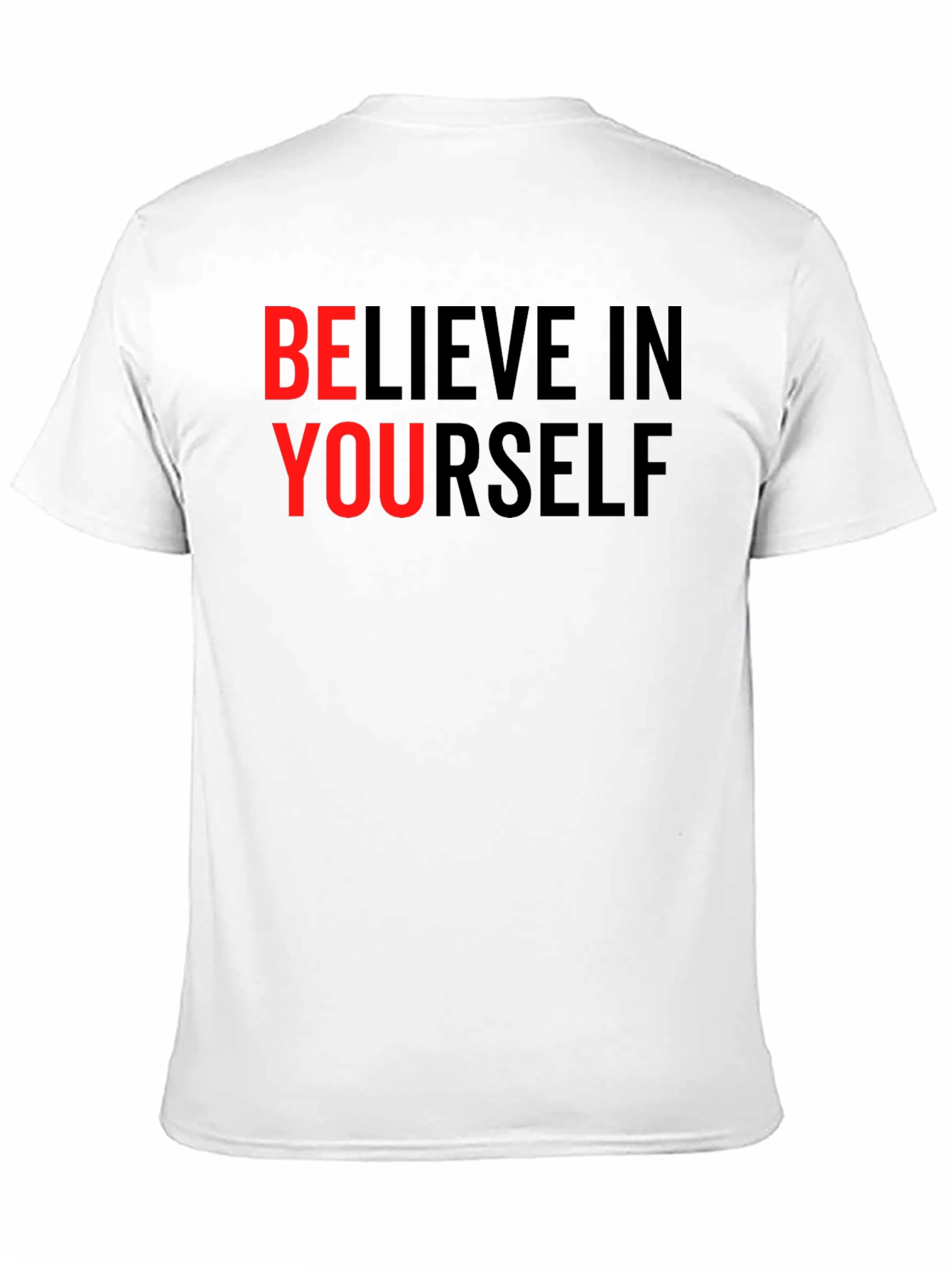Believe In Yourself Graphic Tee - Motivational Black T-Shirt