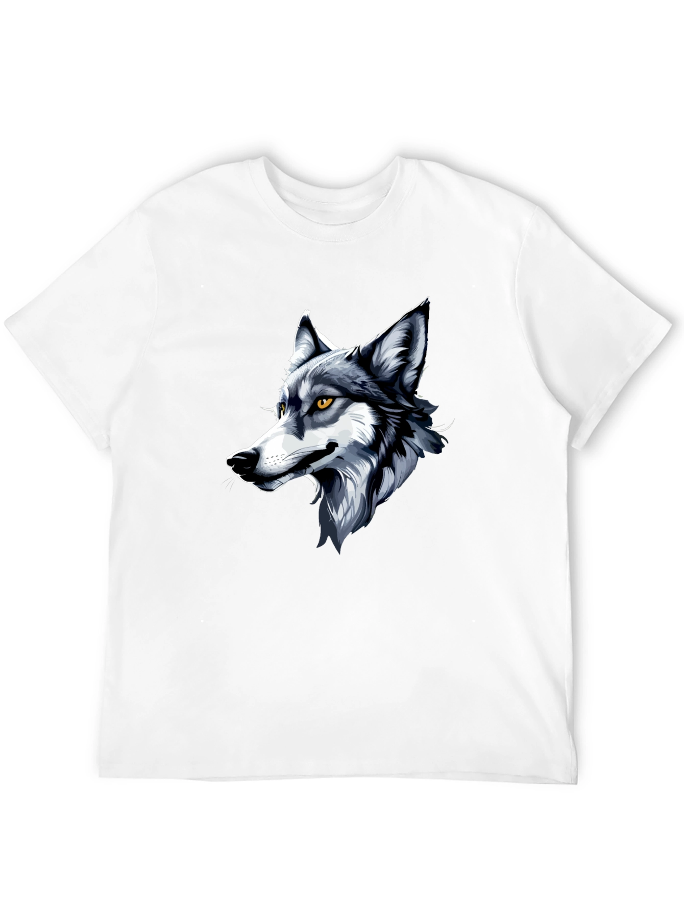Cool Wolf Graphic Tee - Black Cotton Shirt