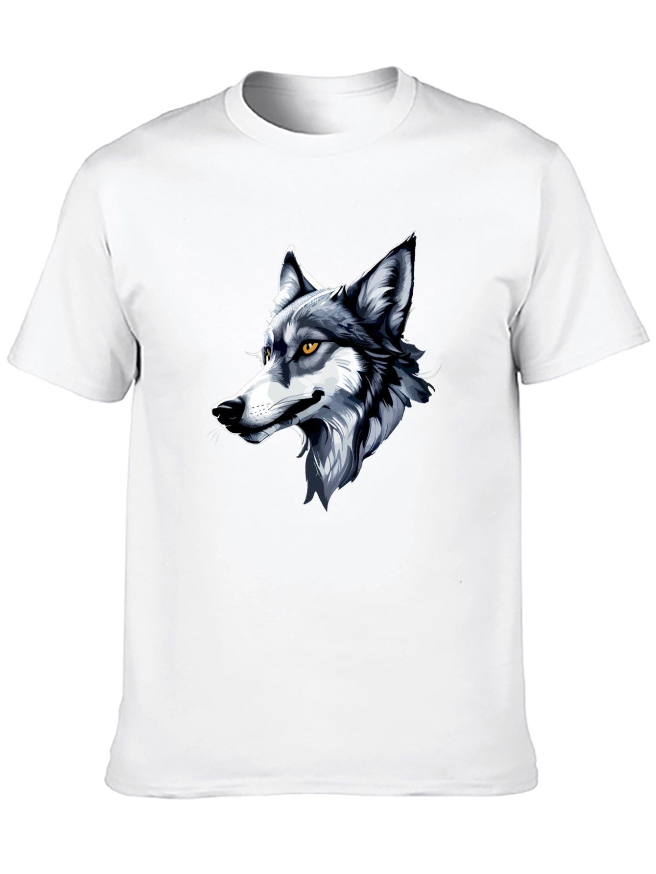 Cool Wolf Graphic Tee - Black Cotton Shirt