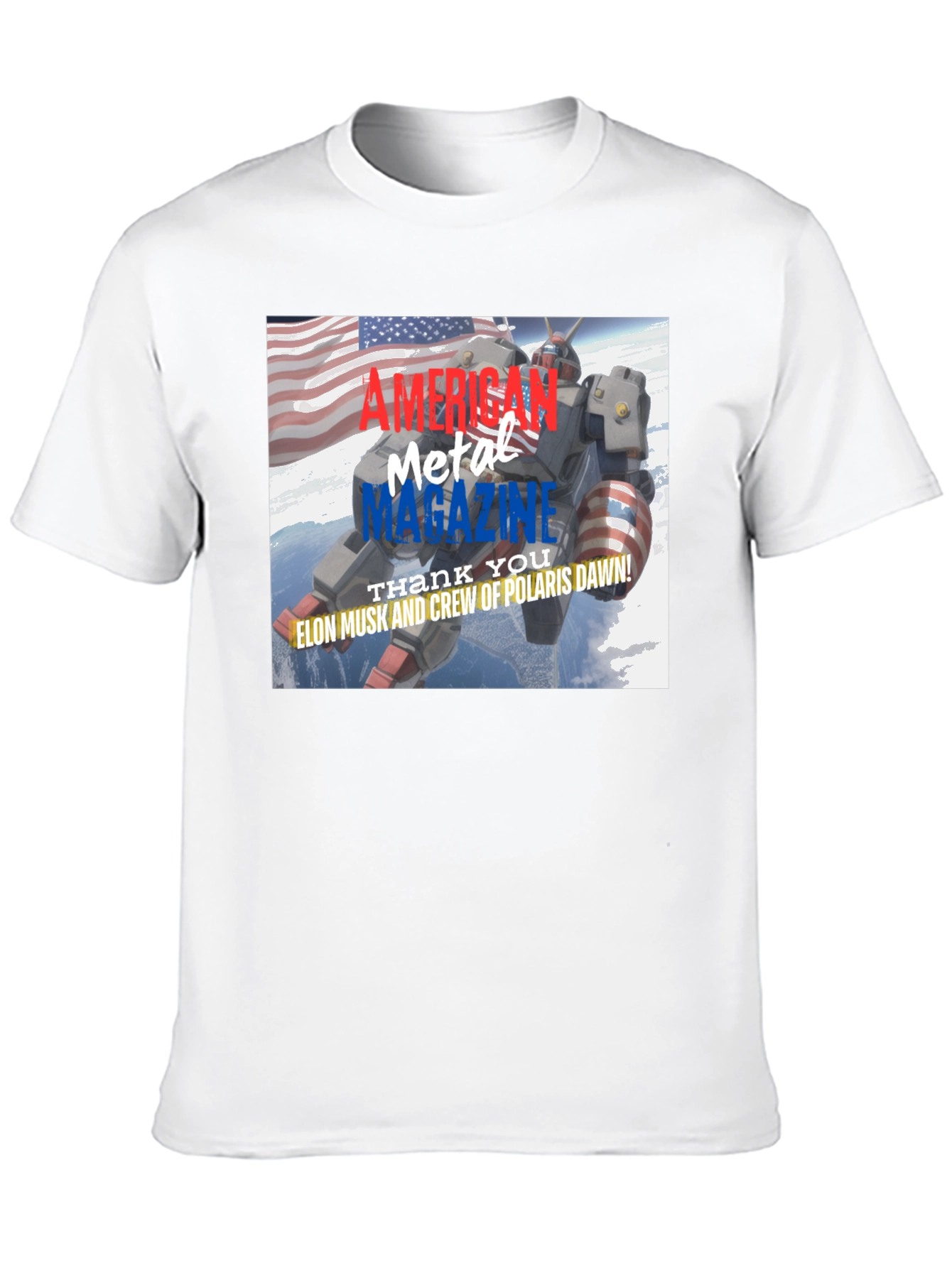 American Metal Magazine Patriotic Robot T-Shirt