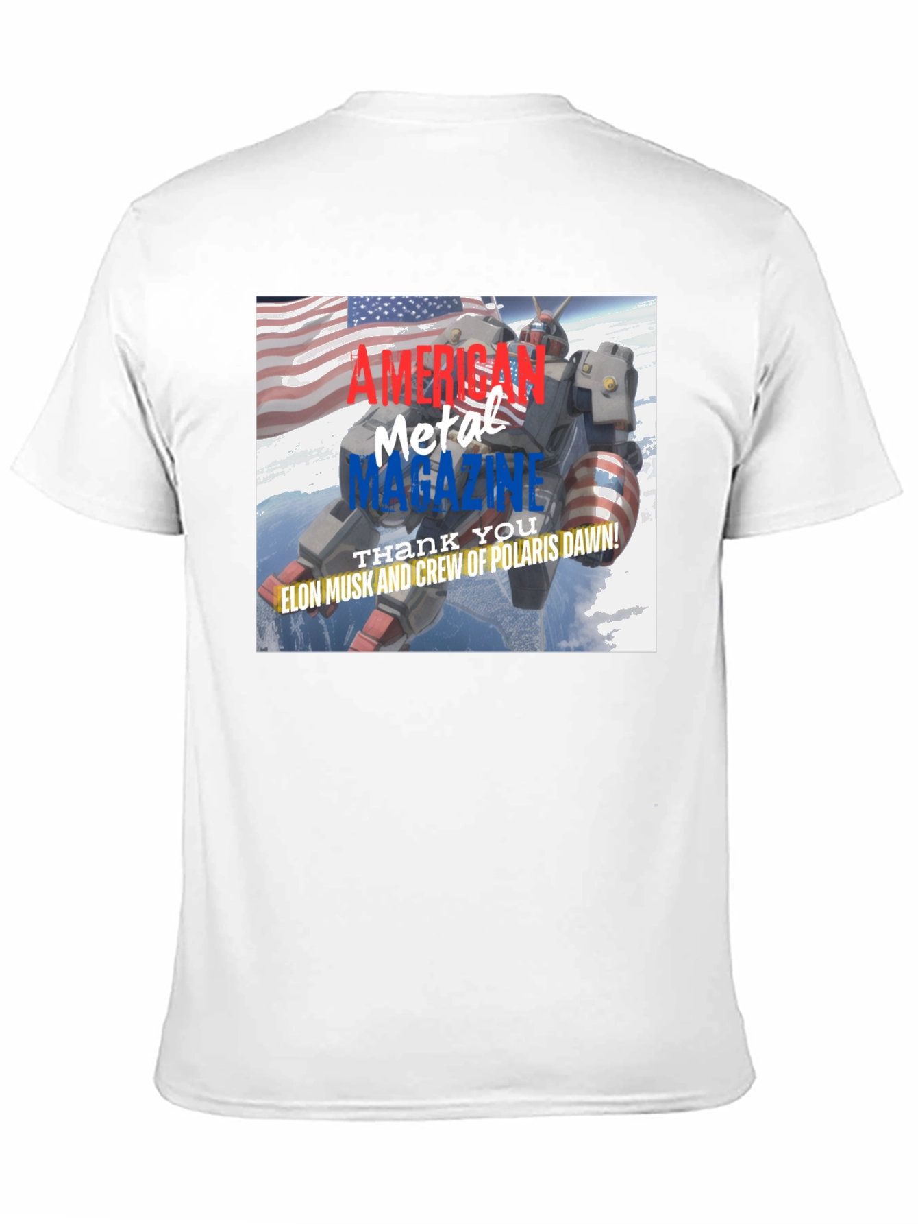 American Metal Magazine Patriotic Robot T-Shirt