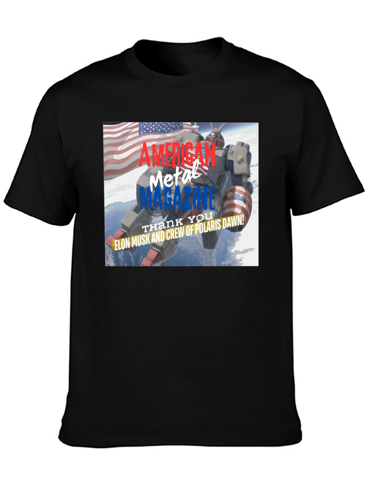 American Metal Magazine Patriotic Robot T-Shirt