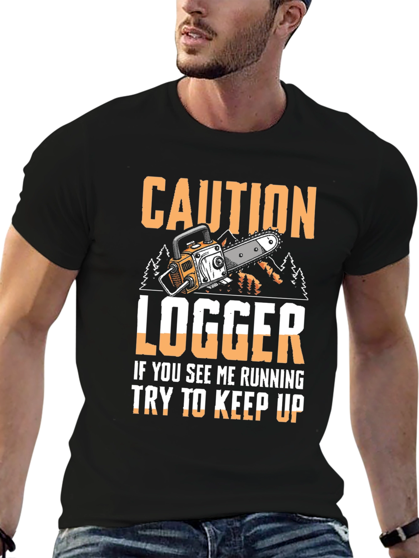 Caution Logger Funny T-Shirt