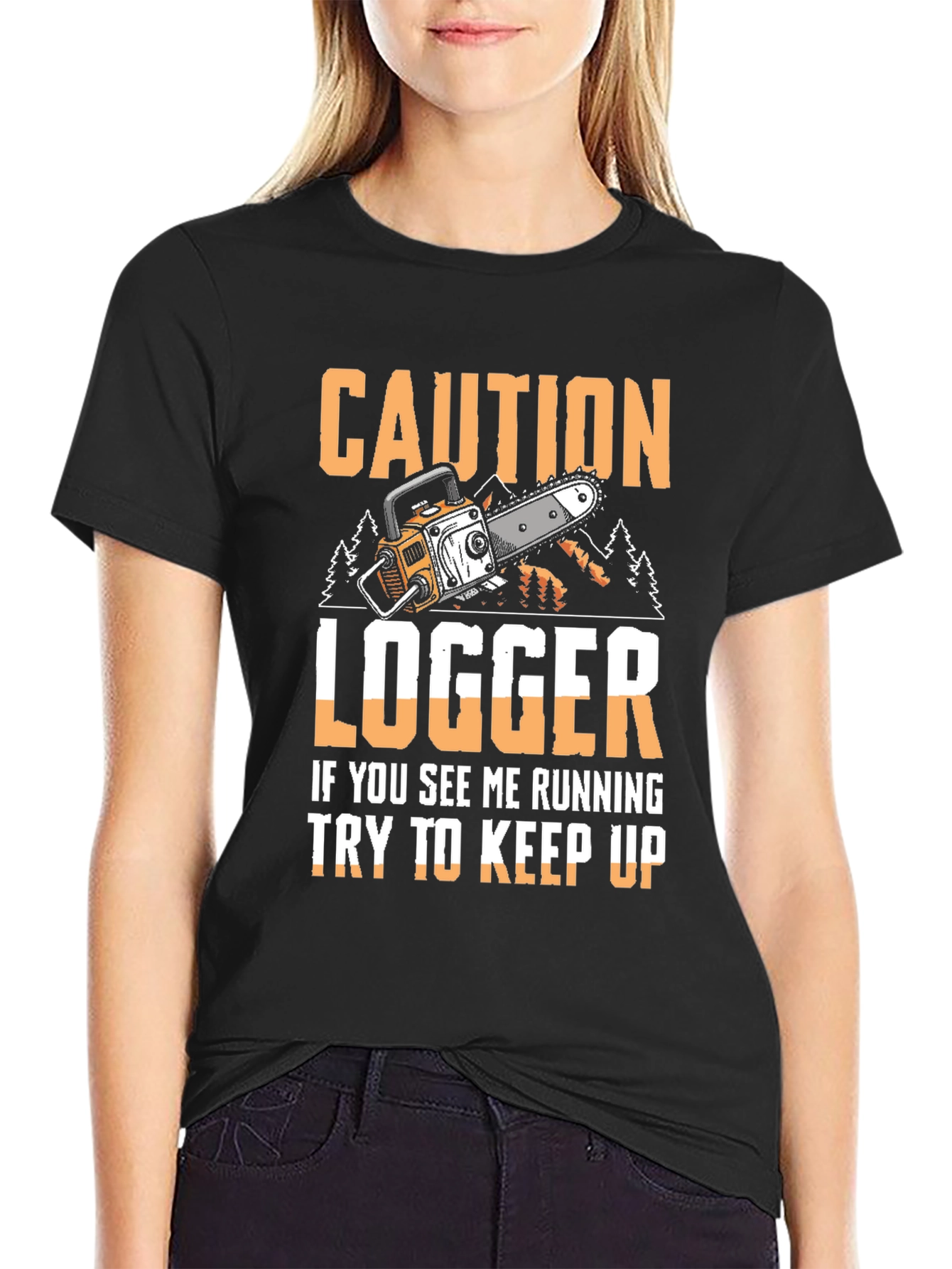 Caution Logger Funny T-Shirt