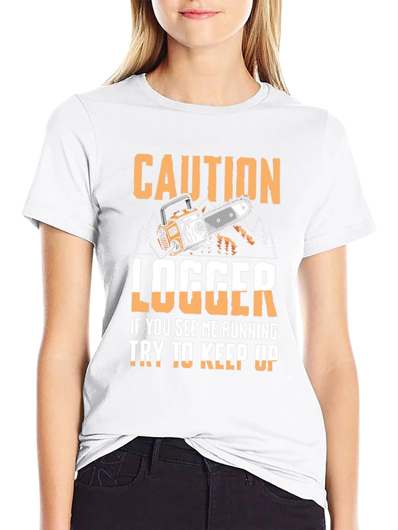 Caution Logger Funny T-Shirt