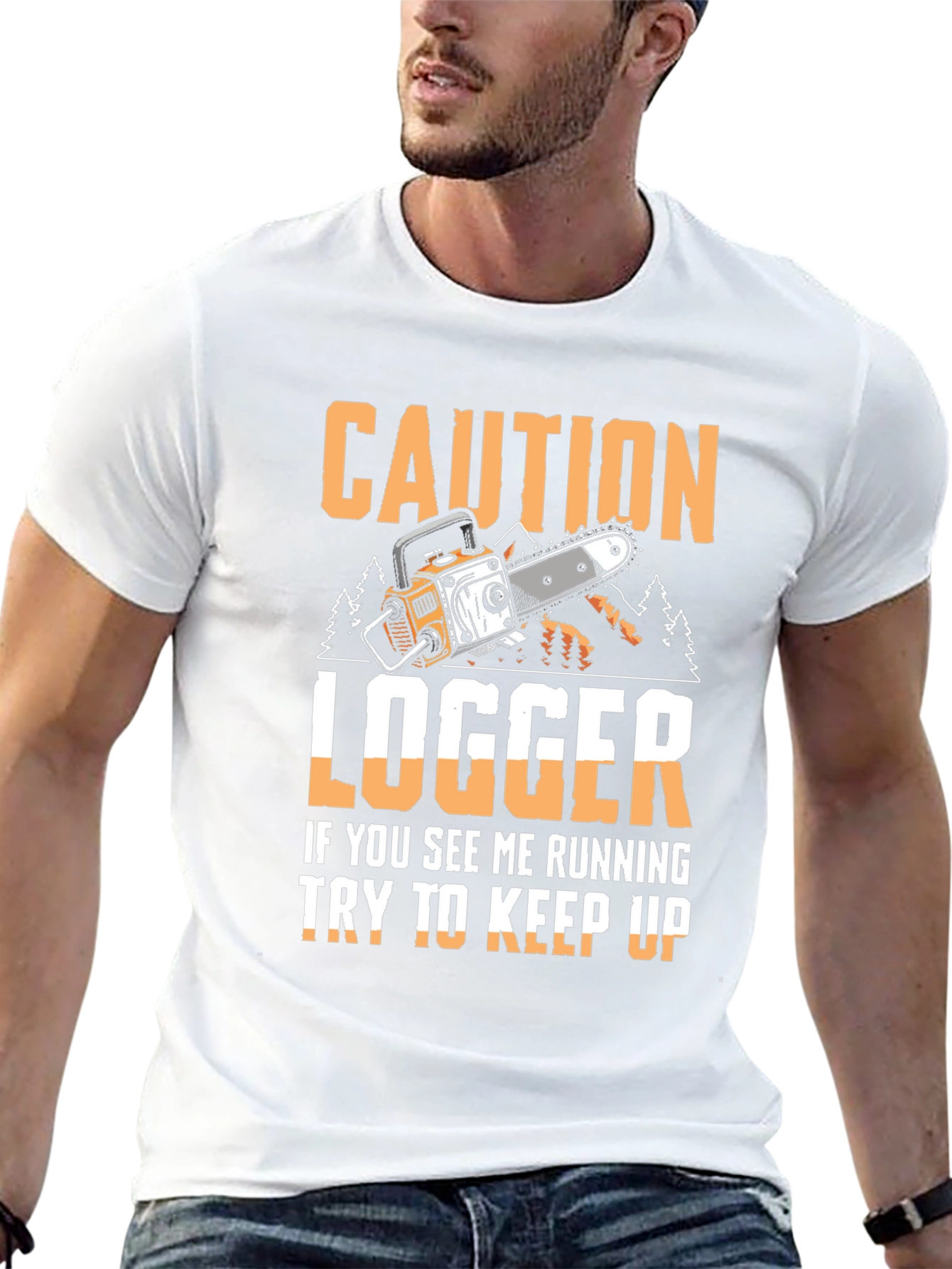 Caution Logger Funny T-Shirt
