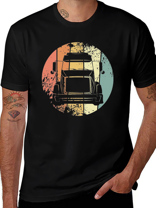 Retro Trucker Tee - Vintage Style Truck Graphic T-Shirt