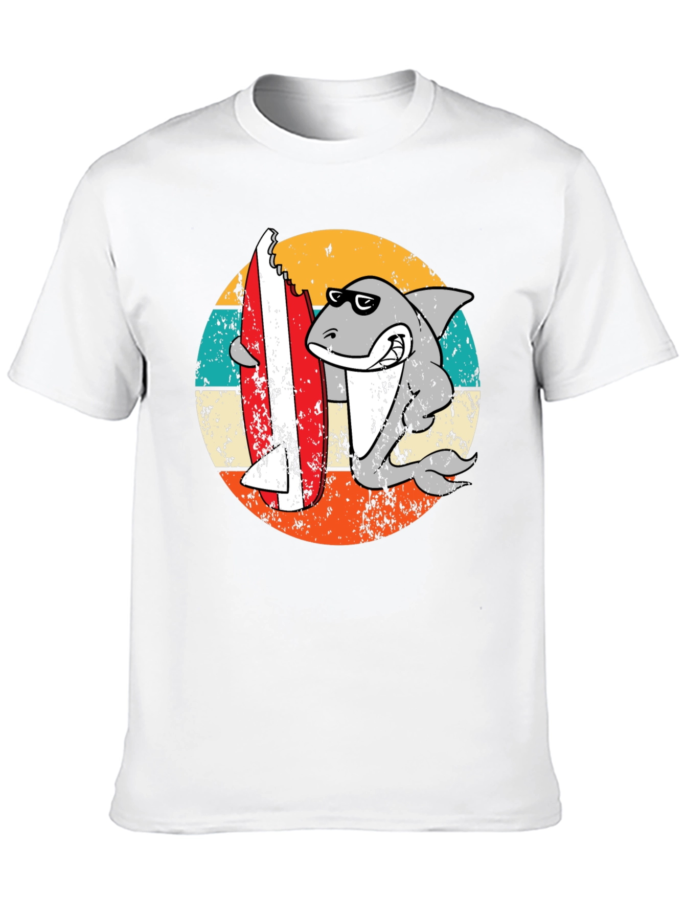Shark Surfboard Bite T-Shirt