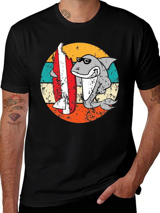 Shark Surfboard Bite T-Shirt