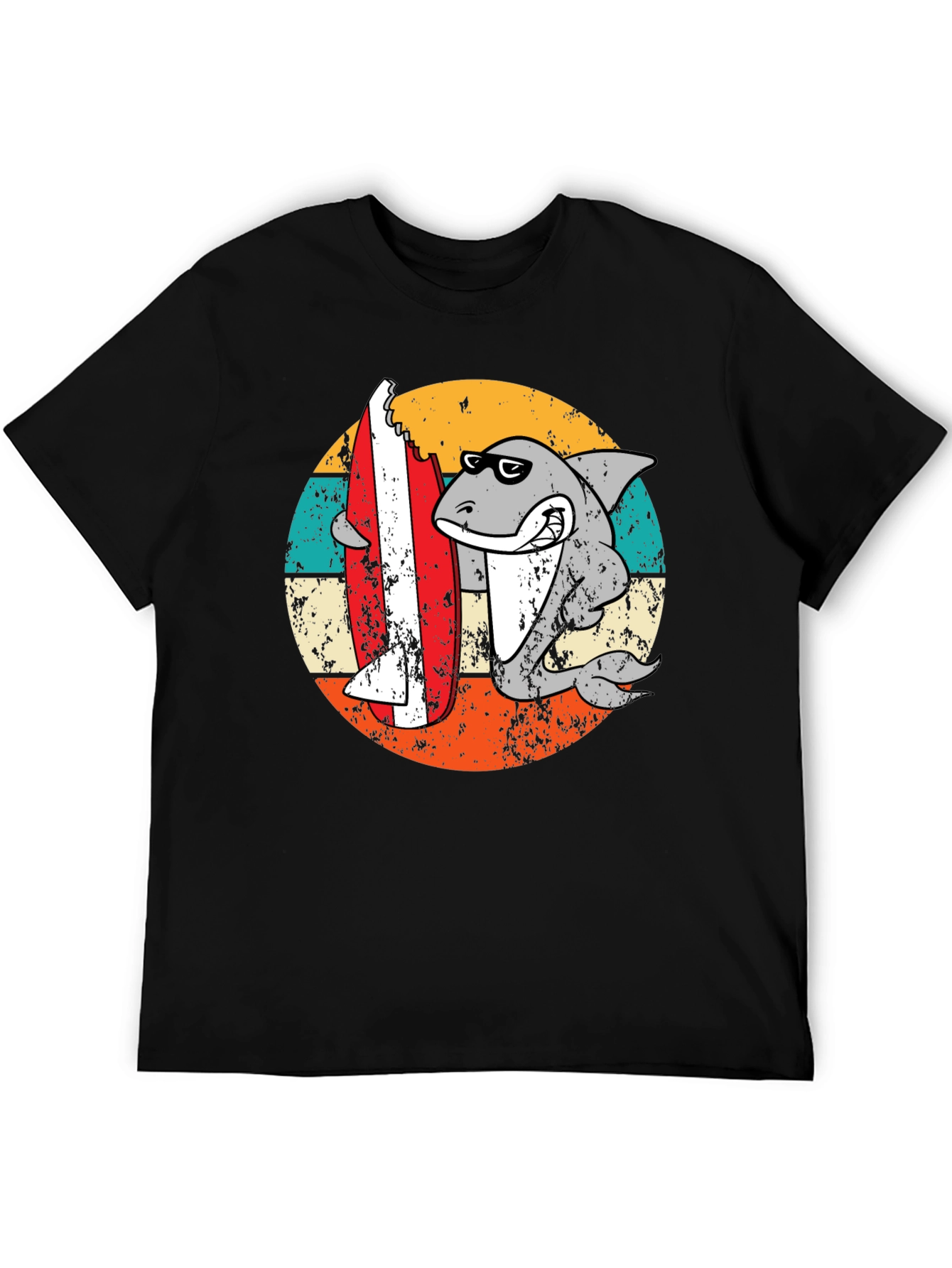 Shark Surfboard Bite T-Shirt