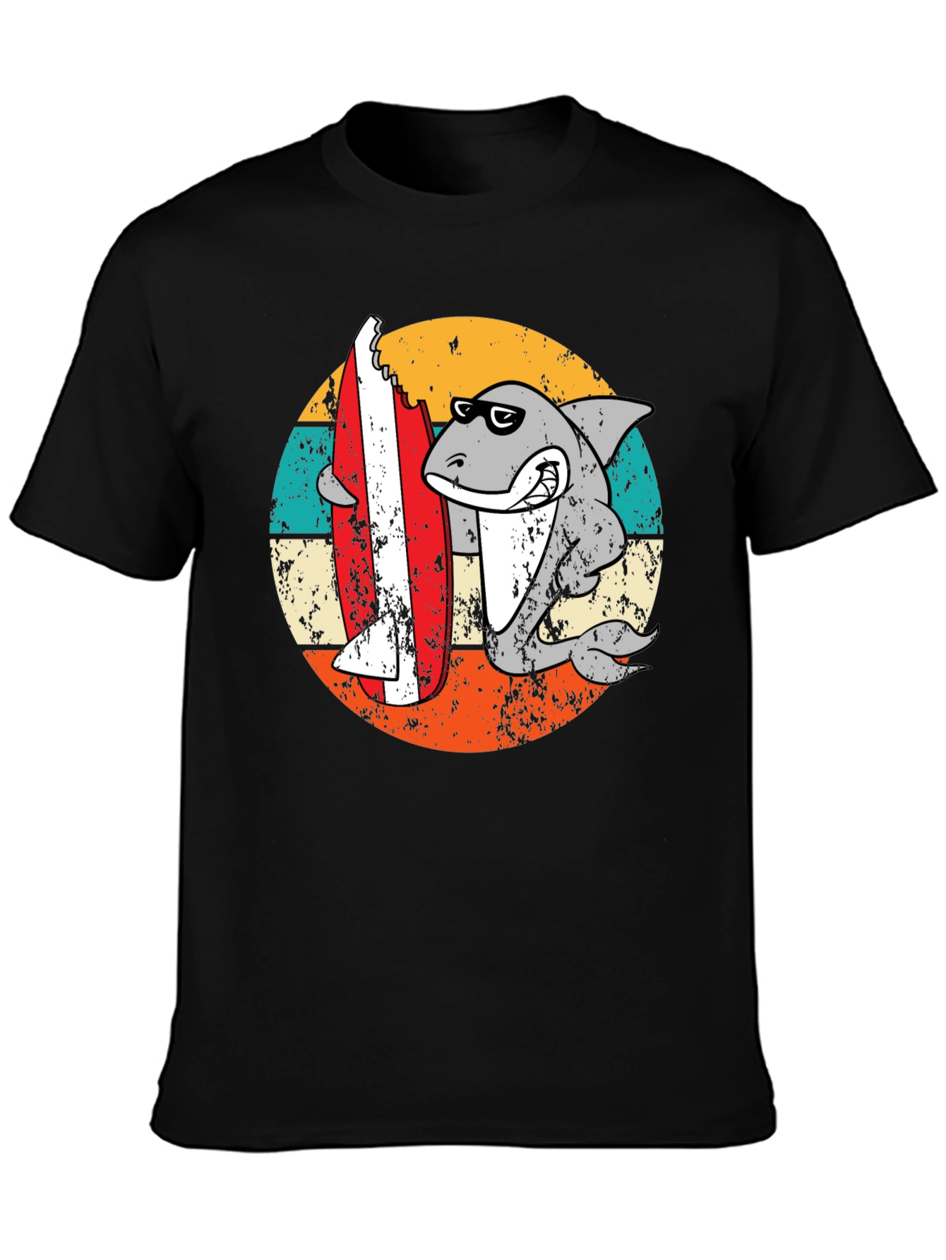 Shark Surfboard Bite T-Shirt