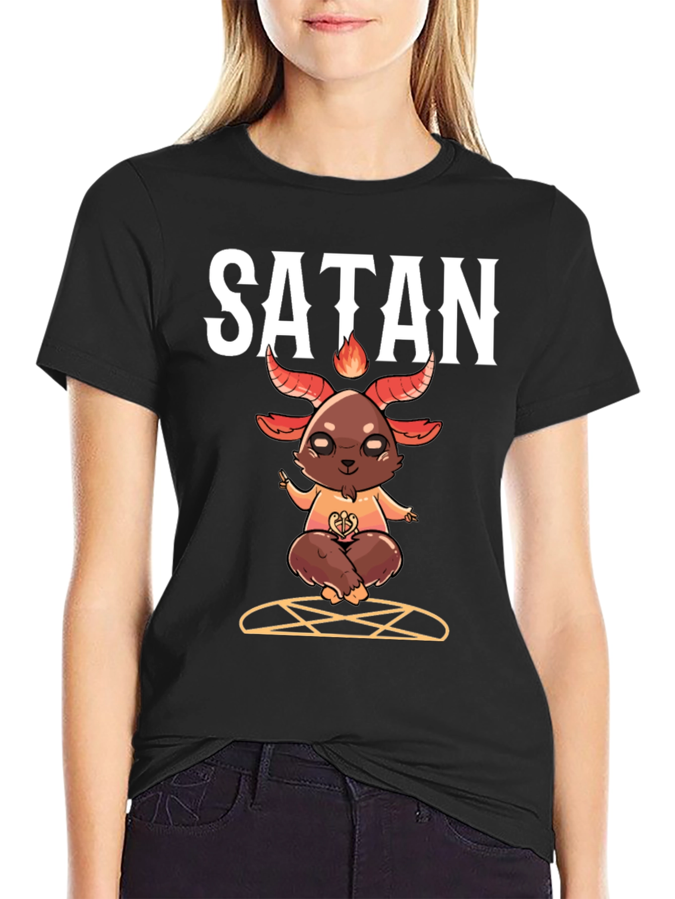 Satan Goat T-Shirt - Occult Cute Demon