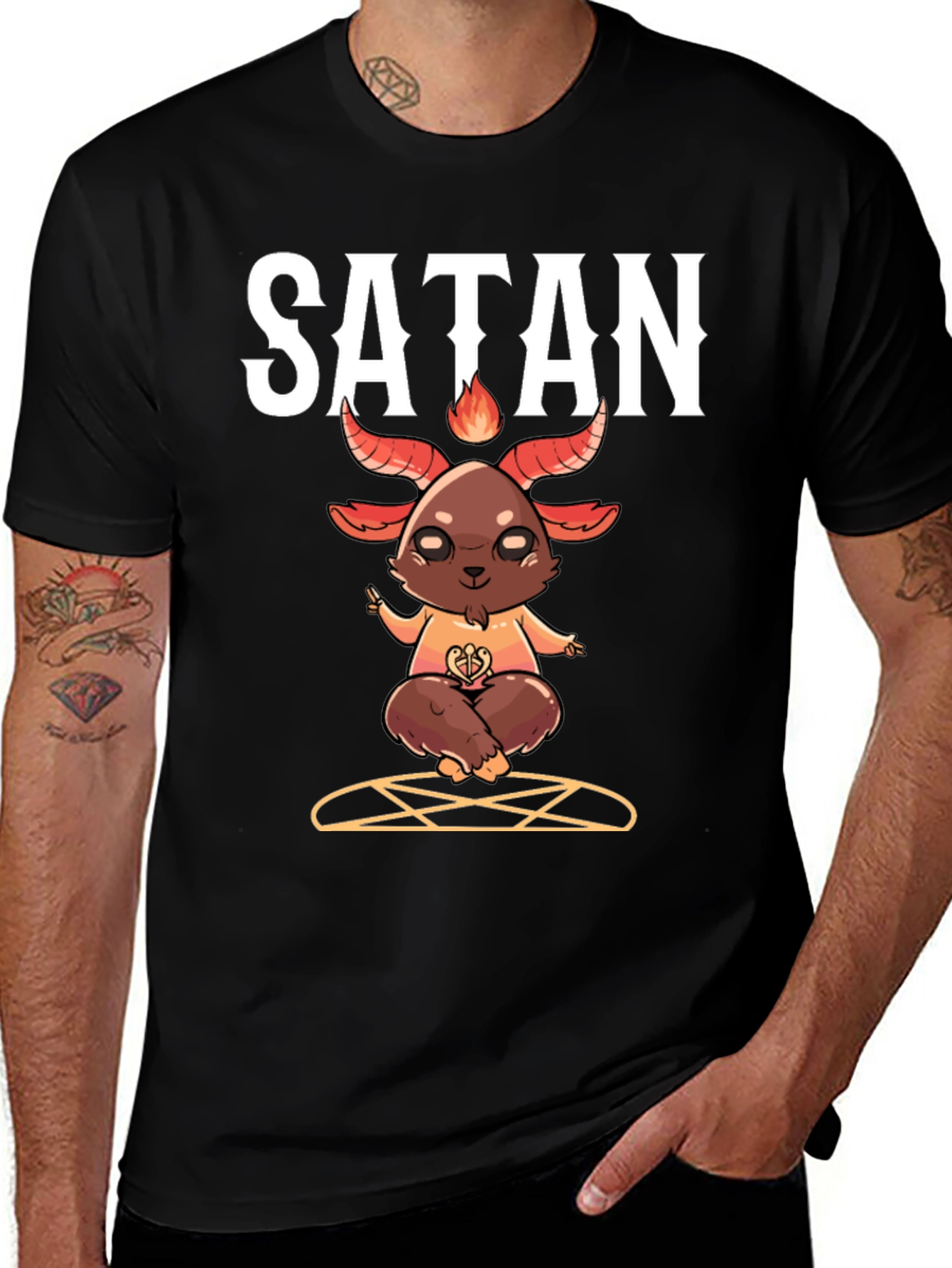 Satan Goat T-Shirt - Occult Cute Demon