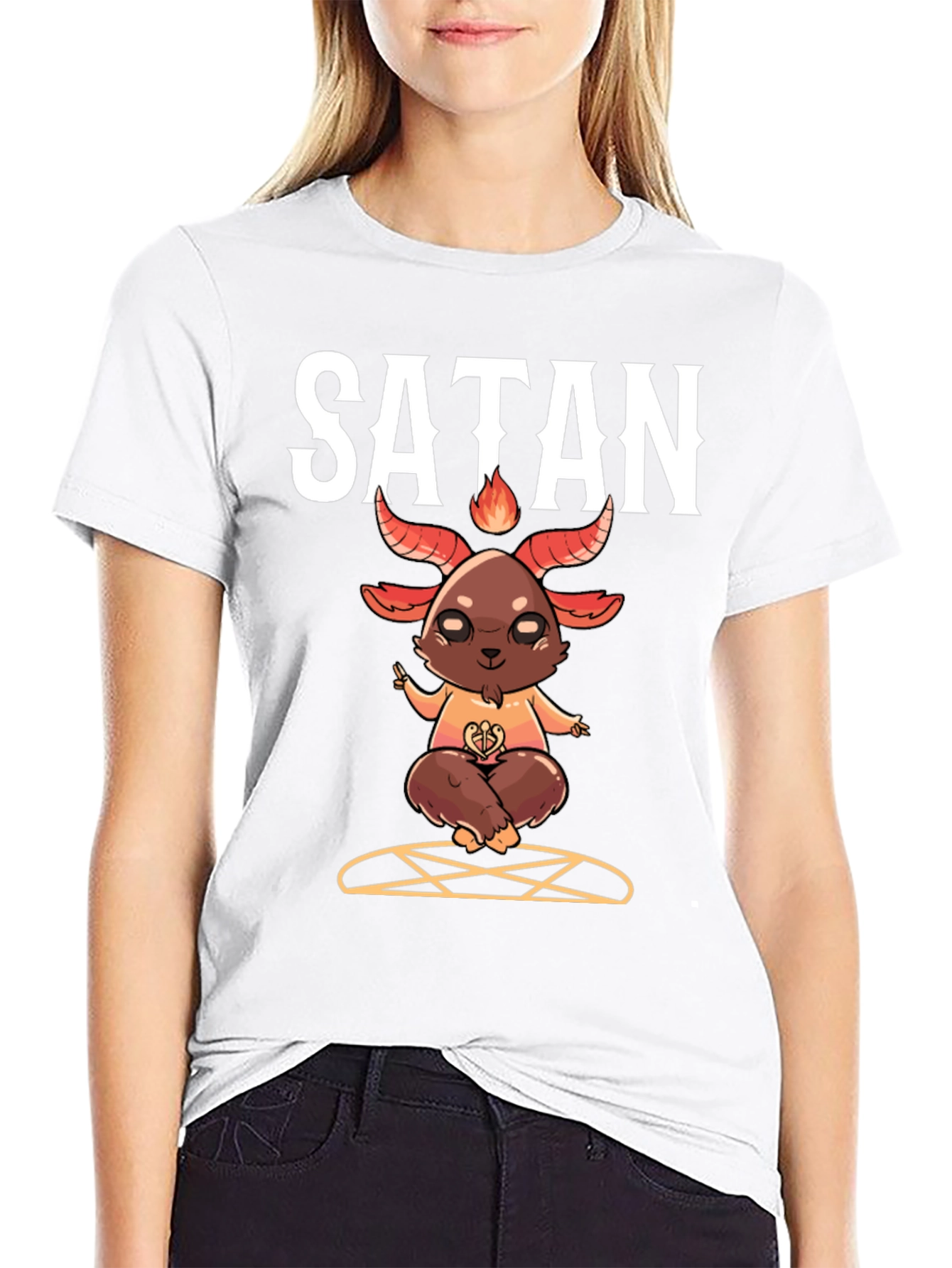 Satan Goat T-Shirt - Occult Cute Demon