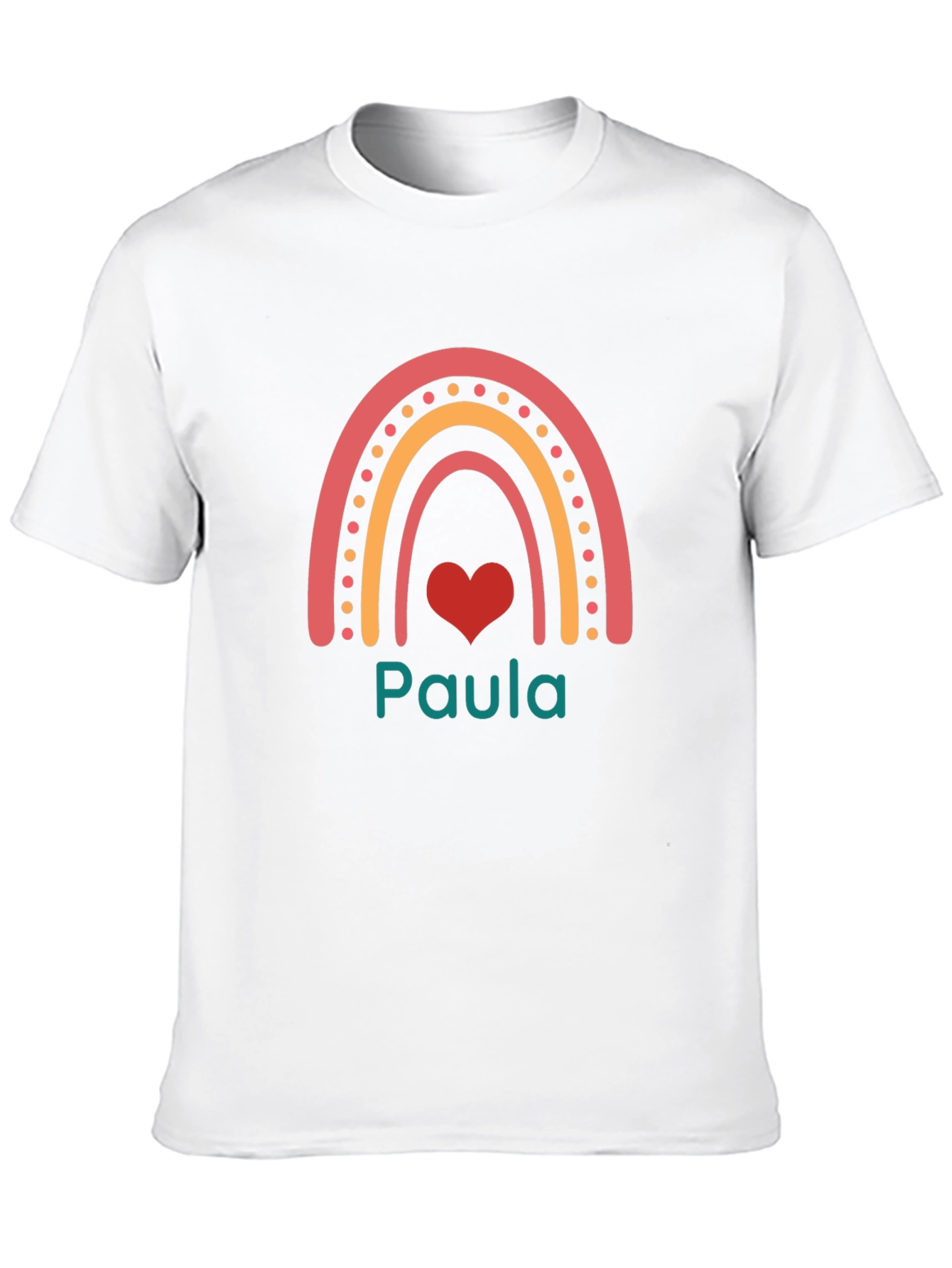 Paula Rainbow Heart Graphic Tee - Black Casual T-Shirt