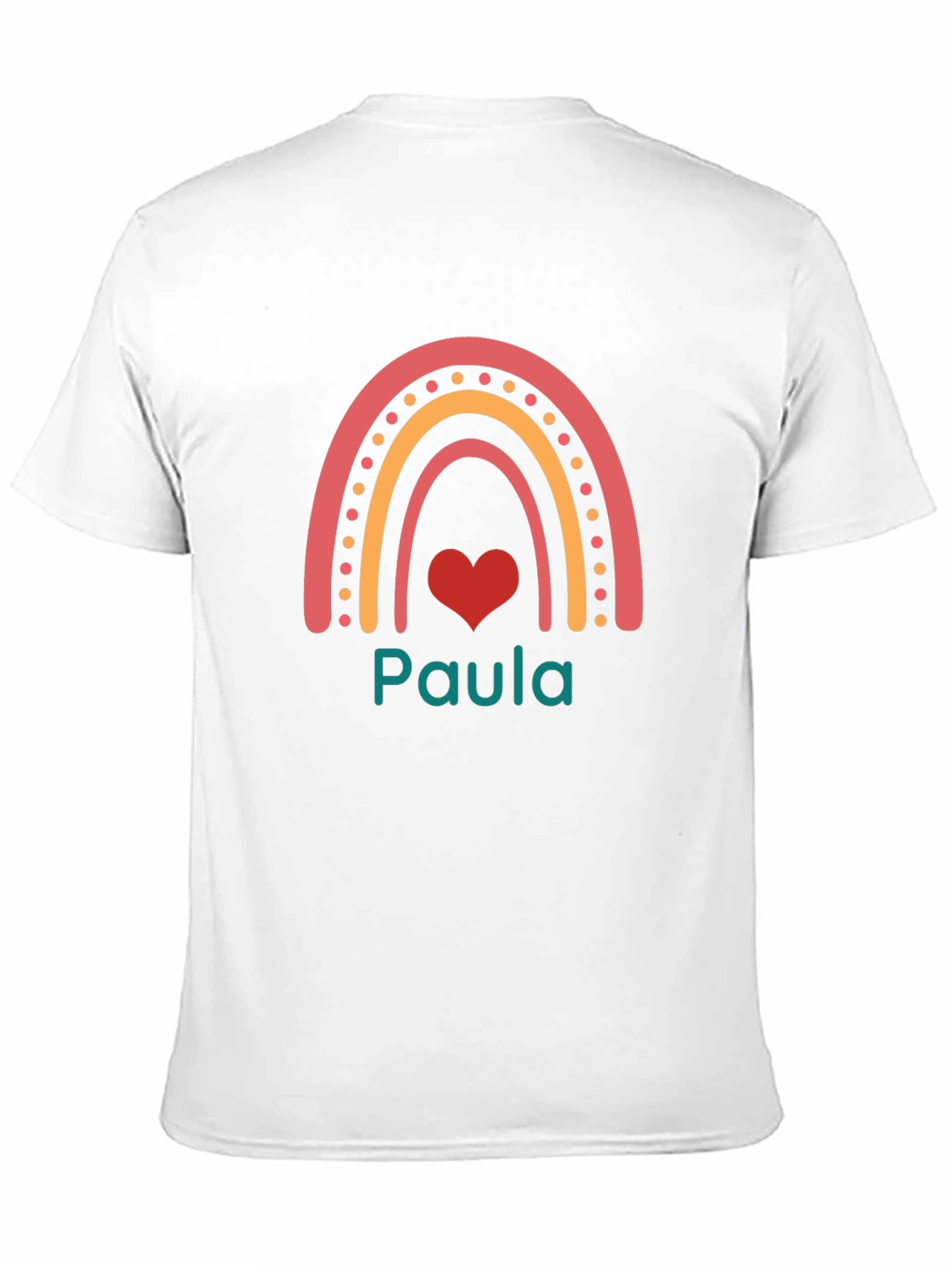 Paula Rainbow Heart Graphic Tee - Black Casual T-Shirt